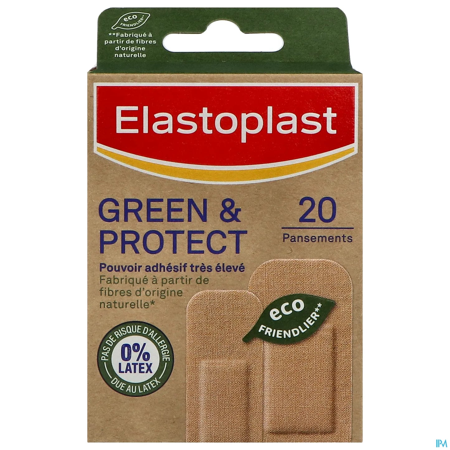 Green & Protect Tissu 20 Pansements 2 Formats