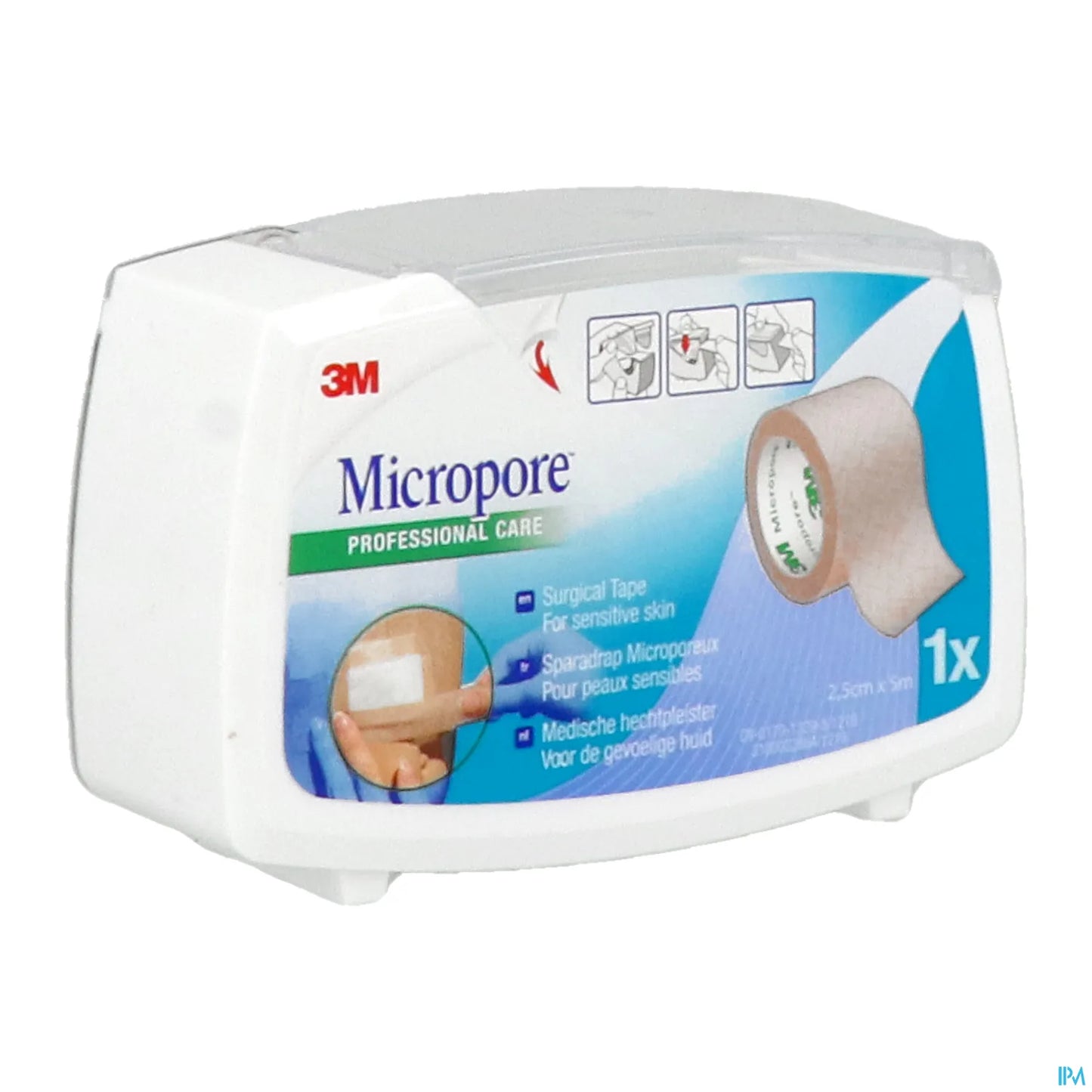 3M Micropore Sparadrap Microporeux Chair 25mm X 5m