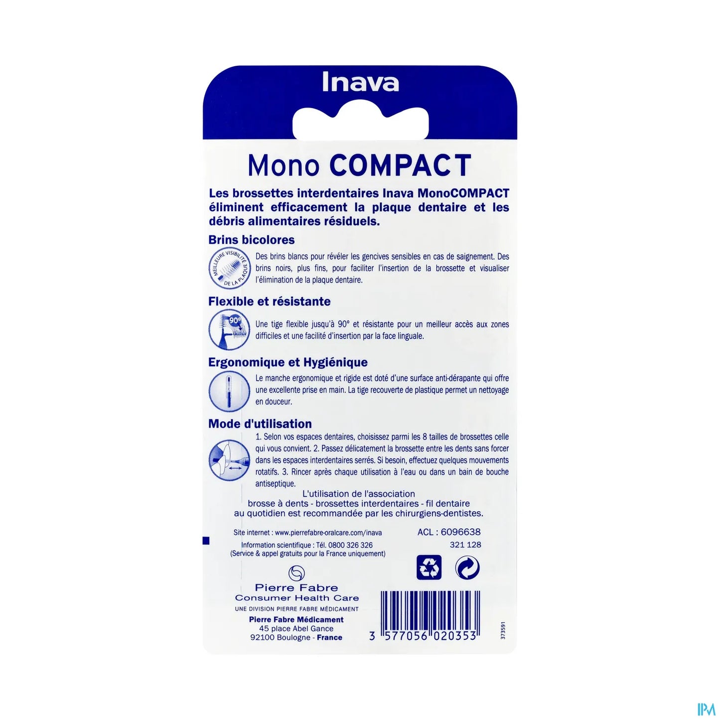 Mono Compact Brush Red 1.5mm ISO4 Blister 4+2
