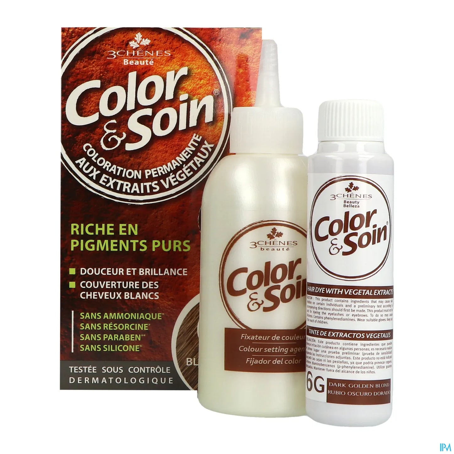 3 Chênes Color & Soin Coloration Blond Foncé Doré 6G