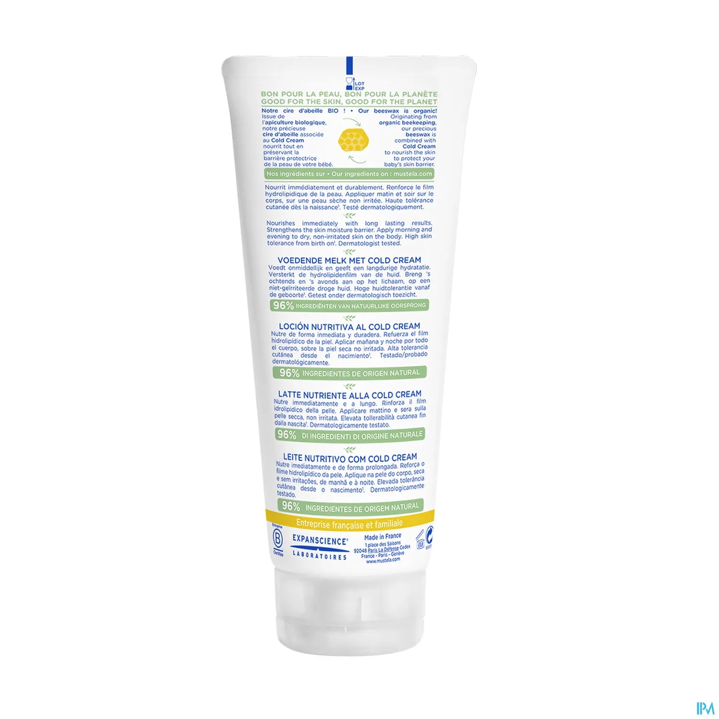 Mustela Lait Nourrissant au Cold Cream et Cire d'Abeille 200ml