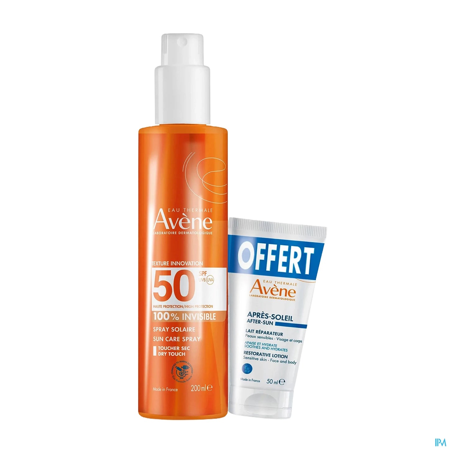 Avène Solaire Spray SPF 50+ 200 mL + Lait Après Soleil 50 mL