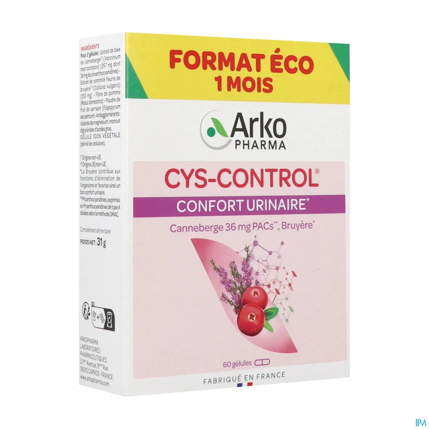 Cys-Control Gélules 36mg Boîte de 60