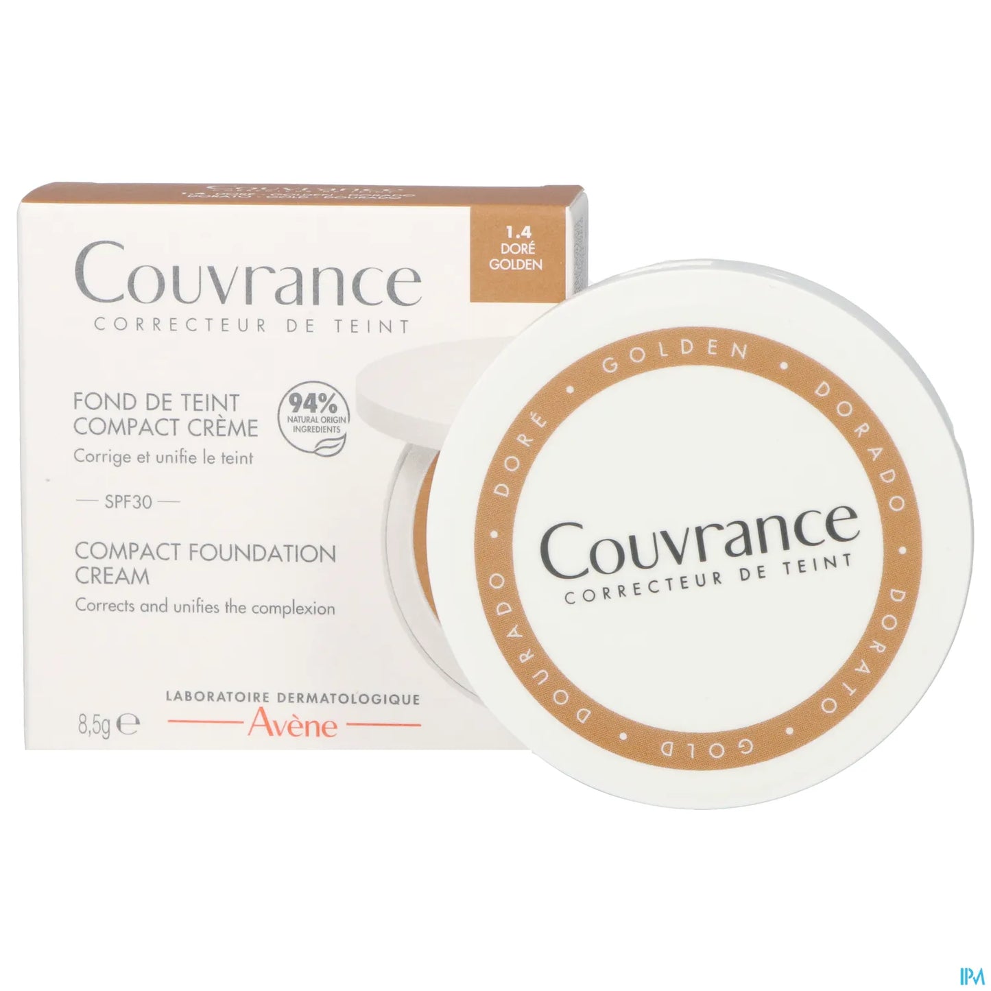 Couvrance Fond de Teint Compact Crème SPF30 1.4 Doré 8.5g