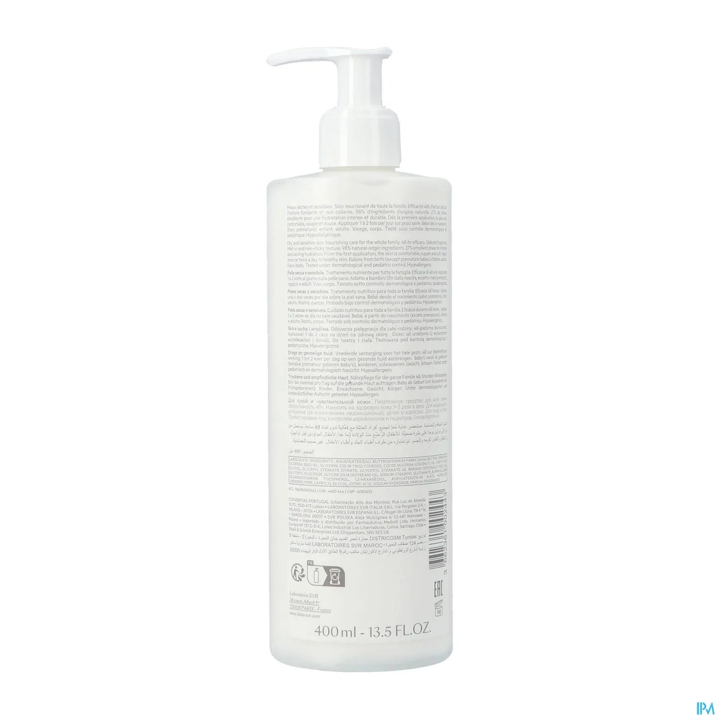 Topialyse Crème Nourrissante Apaisante 48H 400ml