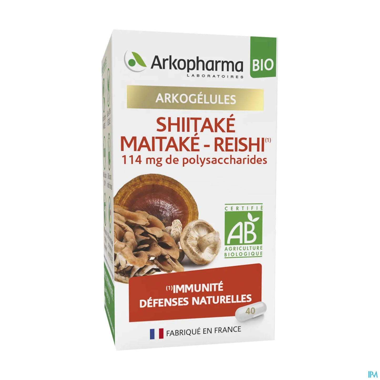 Shiitake Maitake Reishi Bio 40 Gélules