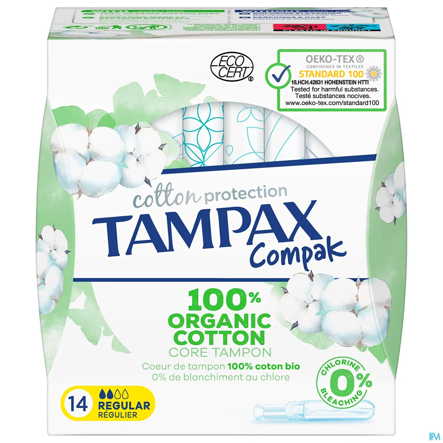 Compak Cotton Regular 100% cotone biologico 14 assorbenti