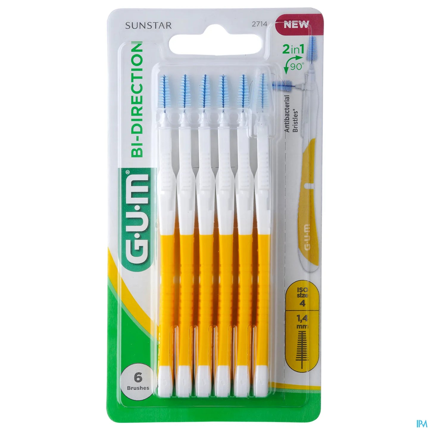 G.U.M Bi-Direction Brossettes Interdentaires Ultra Fine 1.4mm x6