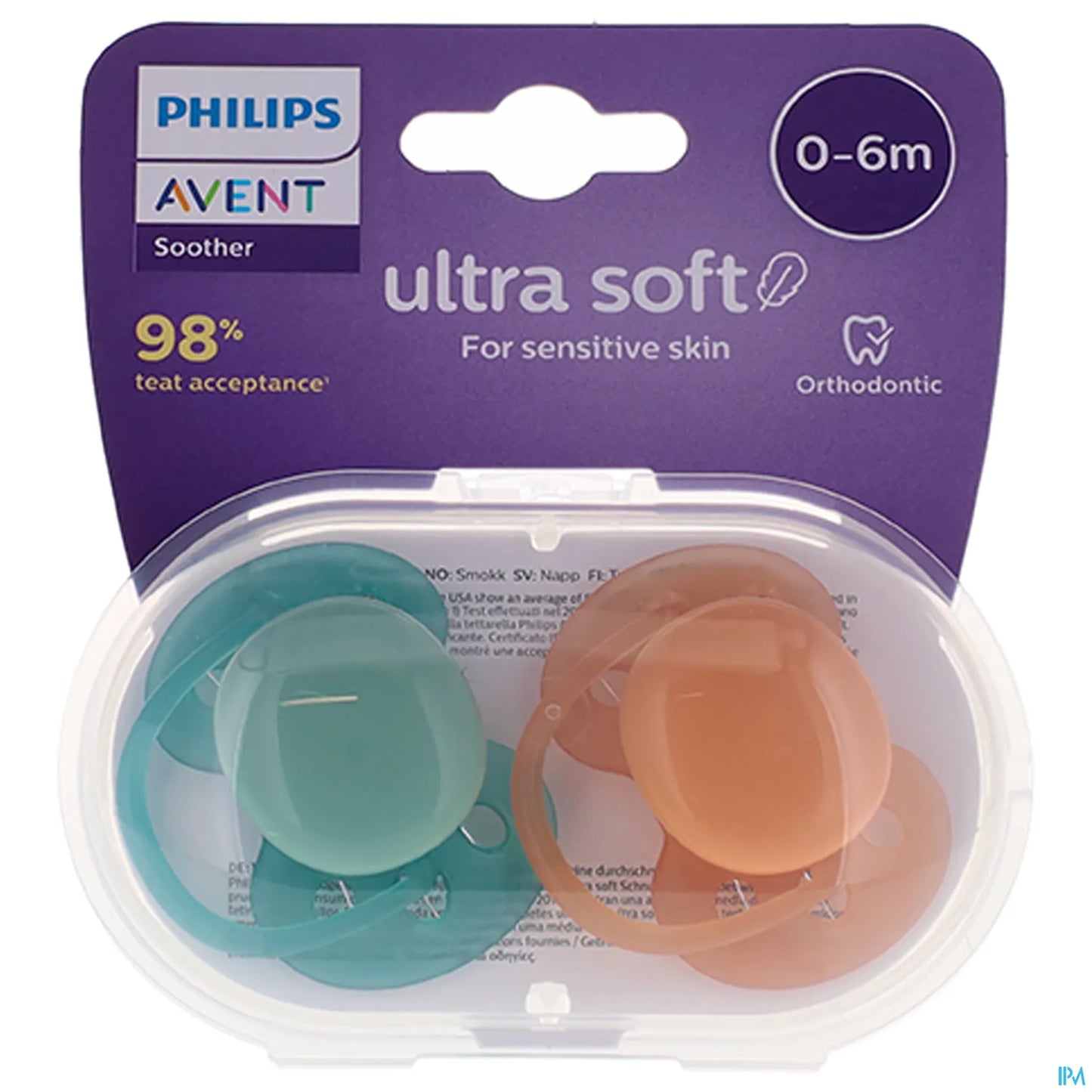 Philips Avent Sucette Ultra Soft Silicone Neutre 0-6 Mois