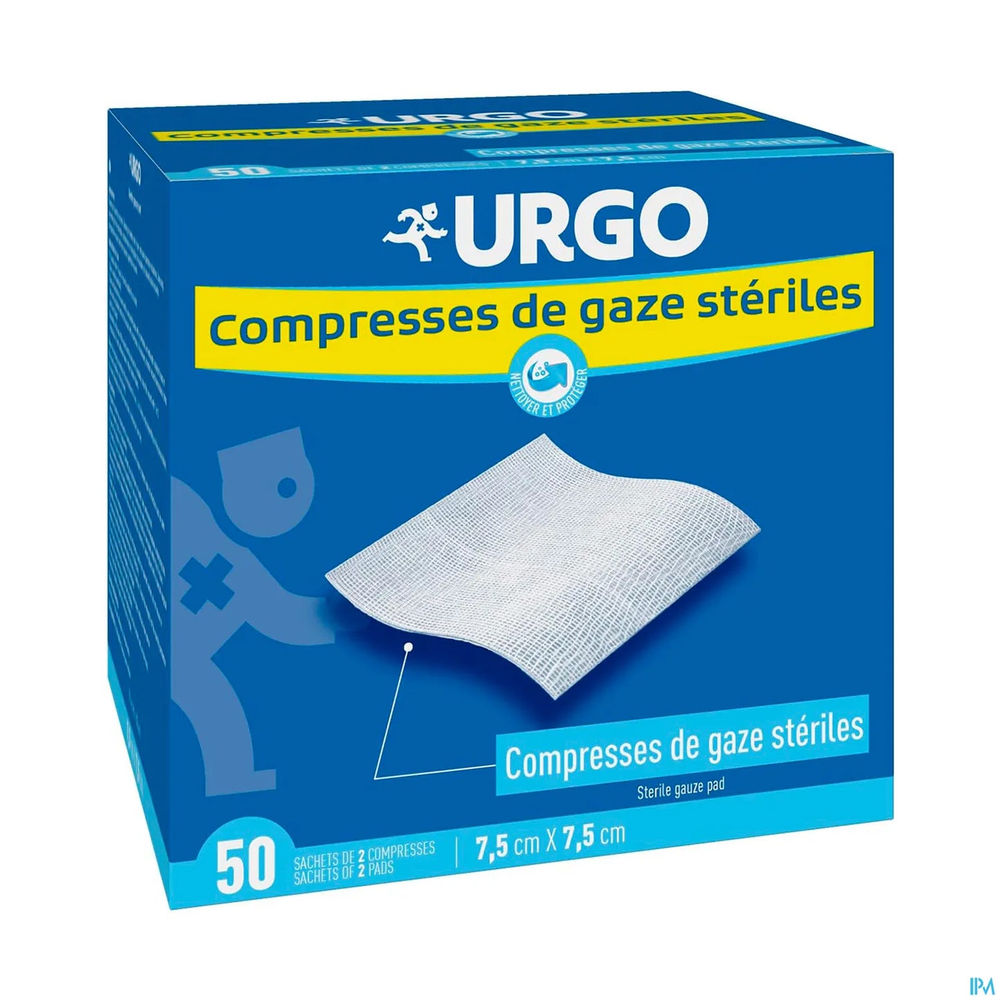 Compresse Gaze Stérile 7,5 x 7,5 cm Boîte 50 Sachets de 2