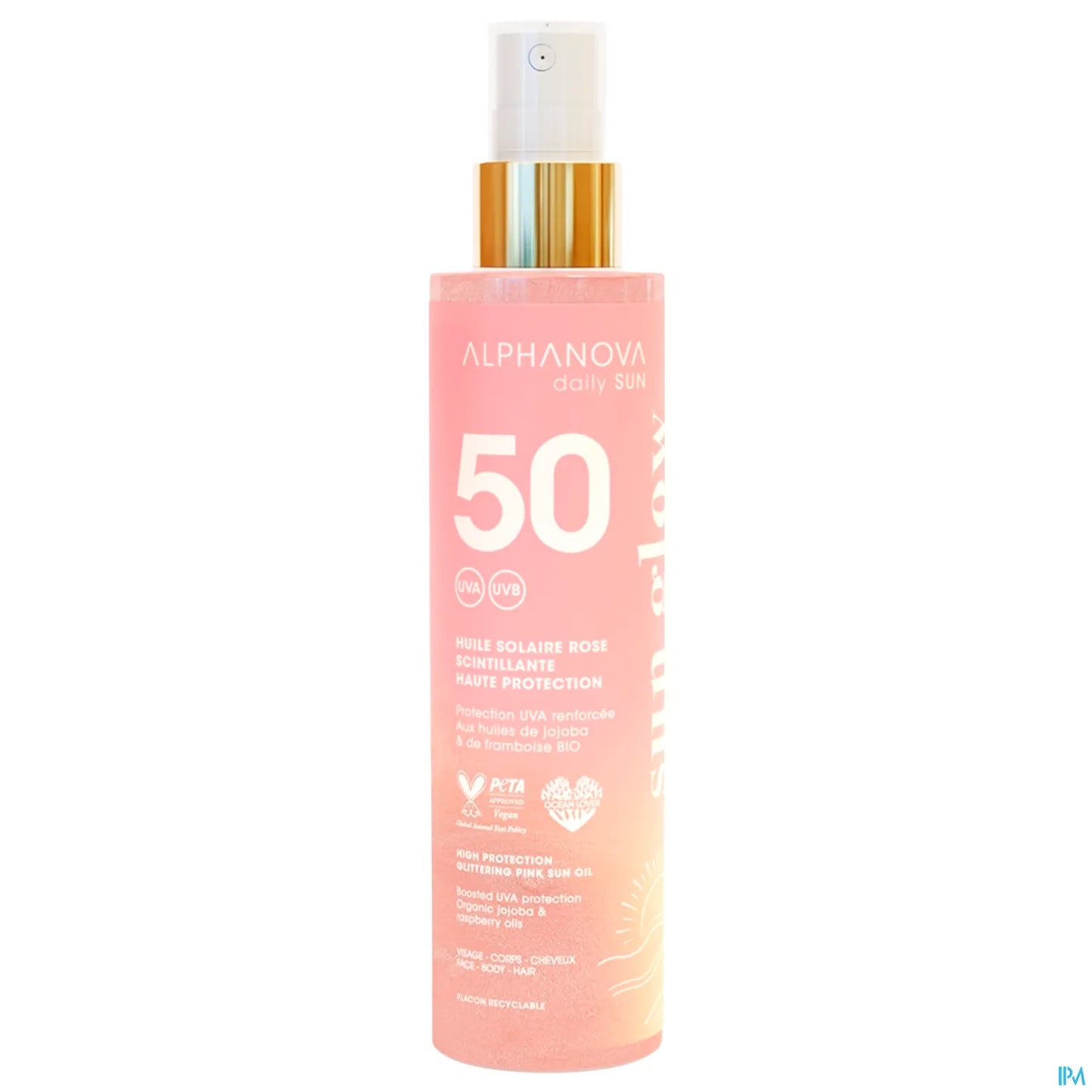 Huile Solaire SPF50 Scintillante Rose 125ml