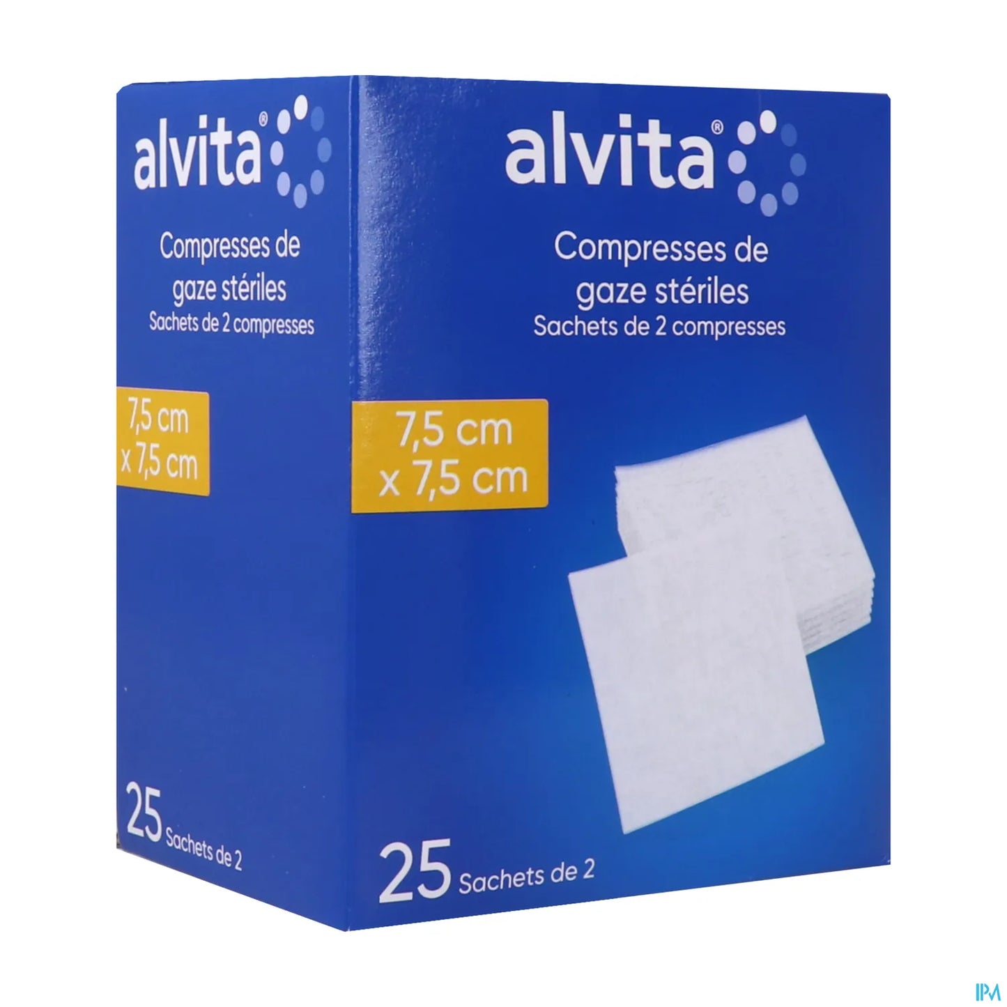 Compresses Stériles en Gaze Hydrophile 7,5x7,5cm 25 Sachets de 2