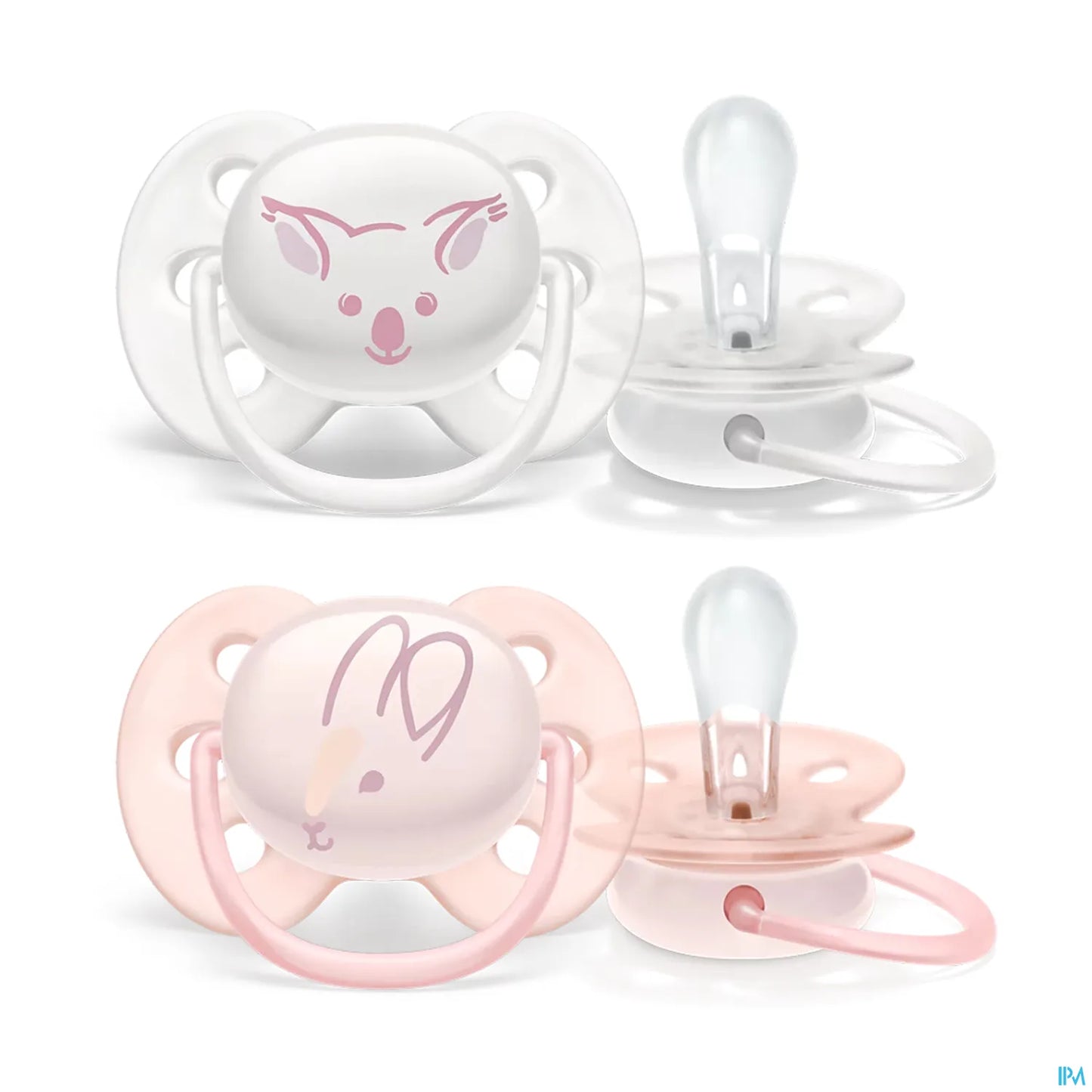 Sucette Ultra Douce 0-6 Mois Koala Lapin 2 Unités