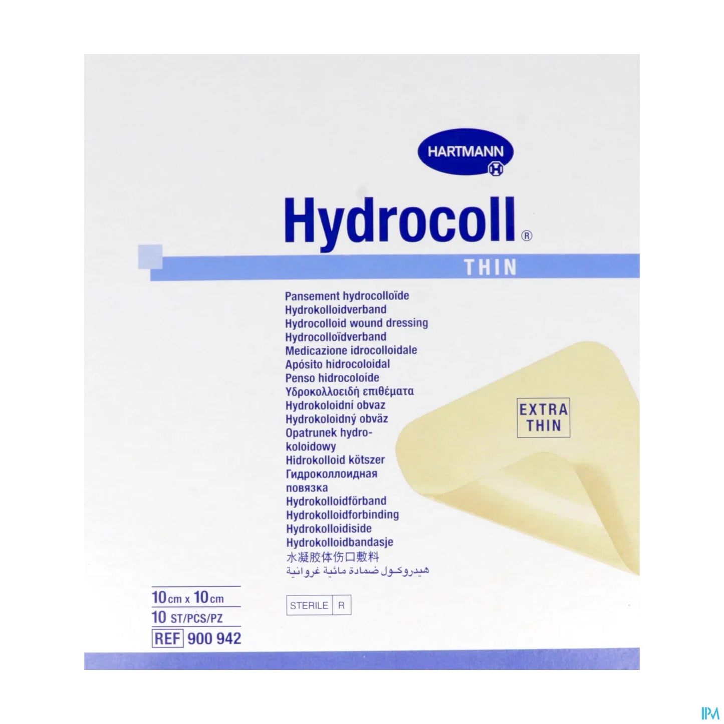 Hydrocoll Thin Pansement Hydrocolloïde 10x10 cm boîte de 10