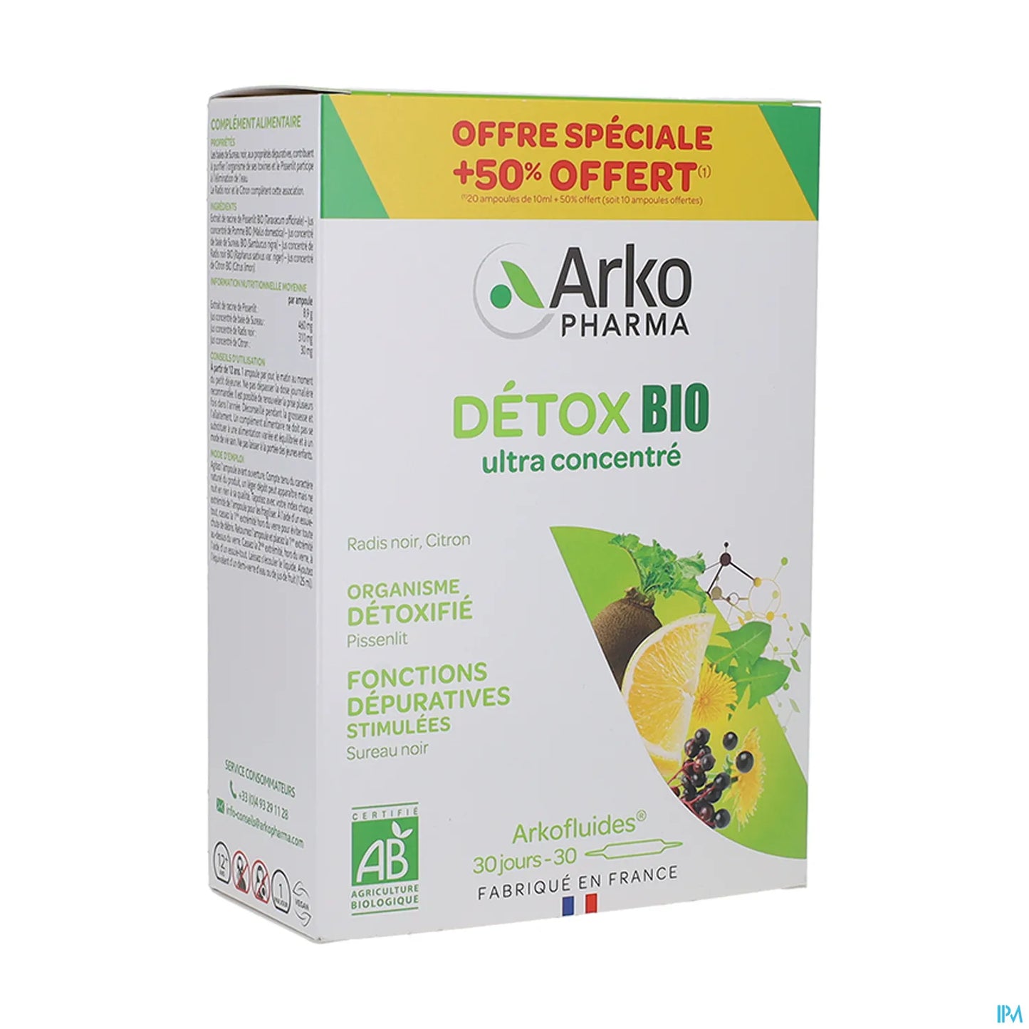 Détox Bio Ampoules 30 x 10 mL