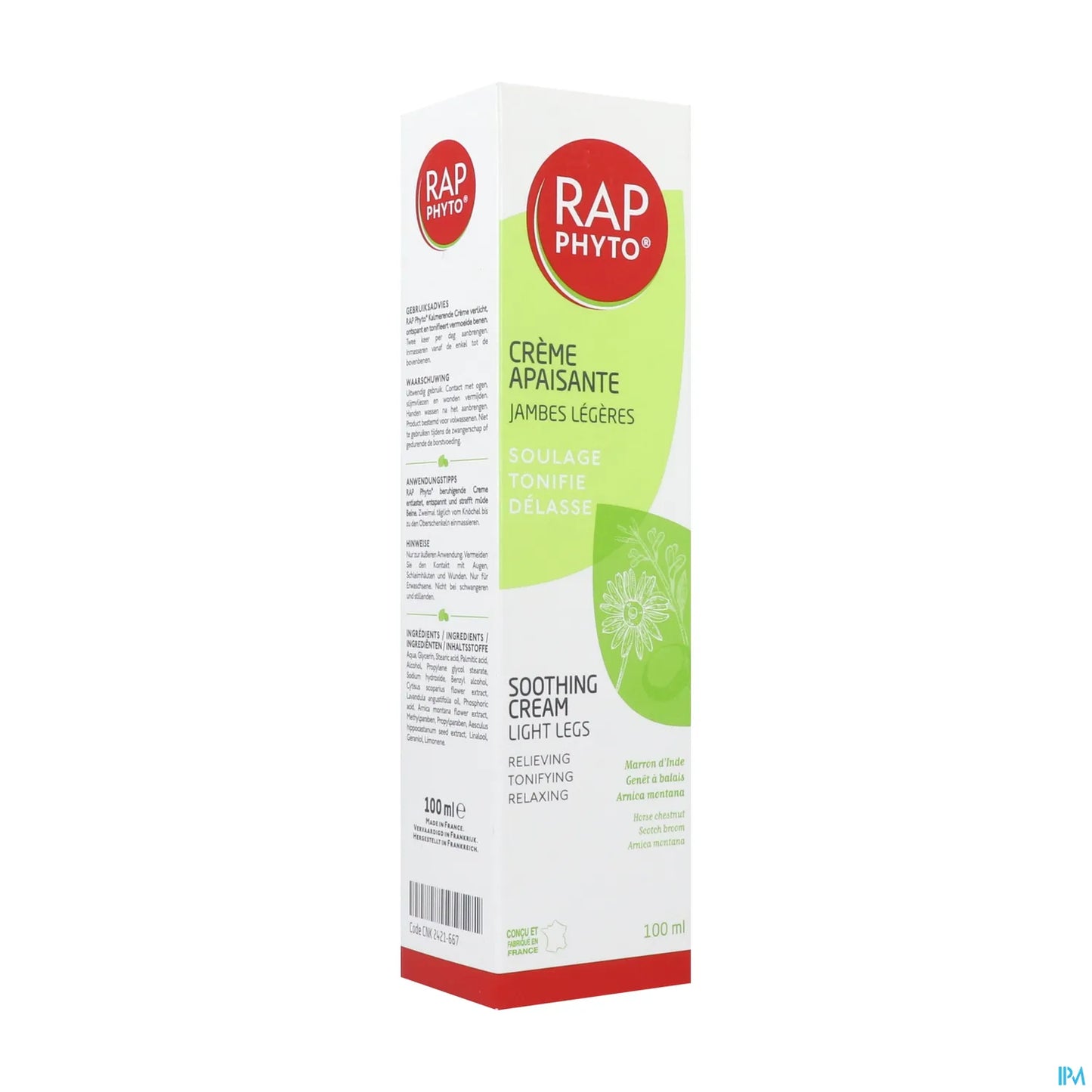 Rap Phyto Jambes Légères Crème Apaisante 100ml