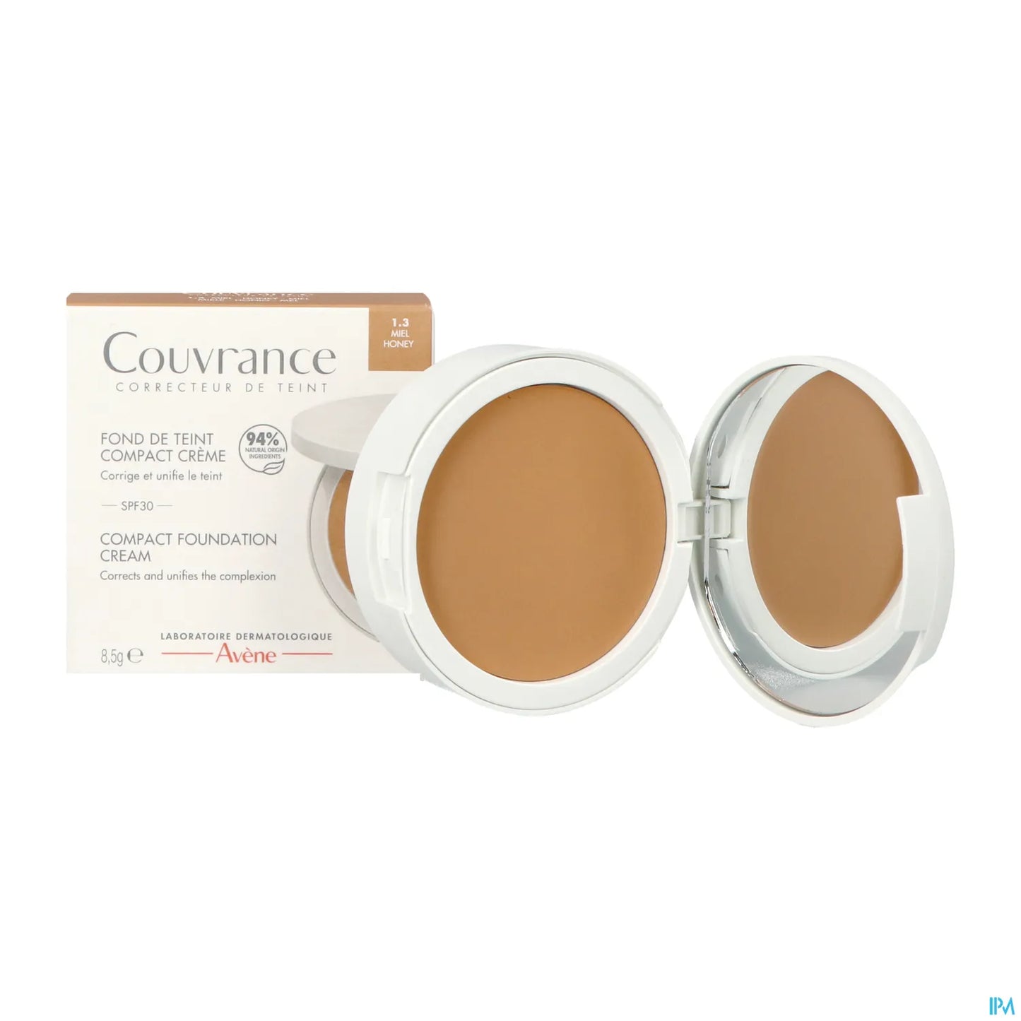 Couvrance Fond de Teint Compact Crème SPF30 1.3 Miel 8.5g