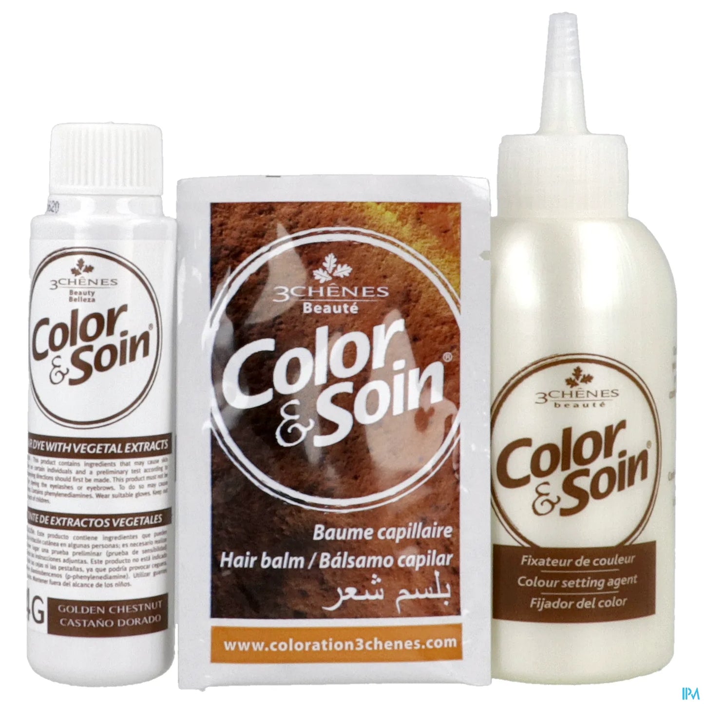 3 Chênes Color & Soin Chatain Doré 4G - Kit Coloration