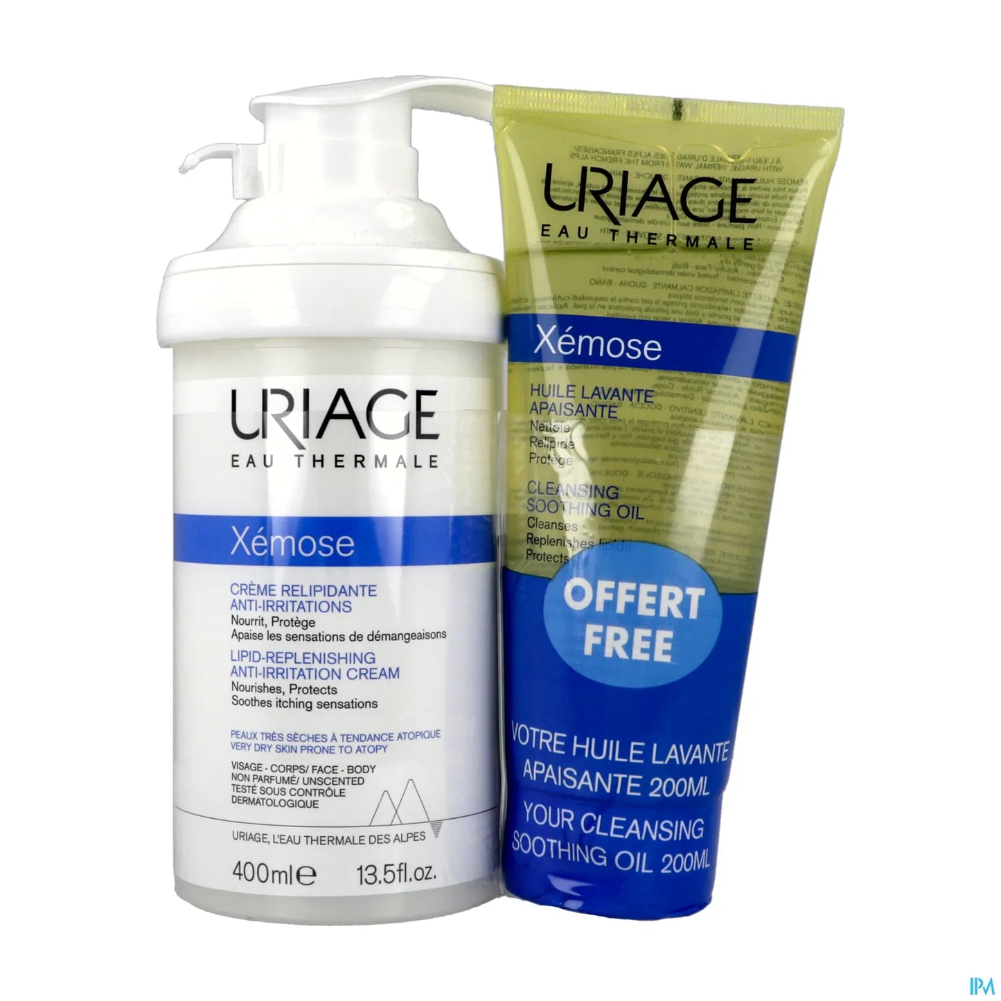 Uriage Xémose Crème Relipidante Anti Irritations 400 mL + Huile Lavante