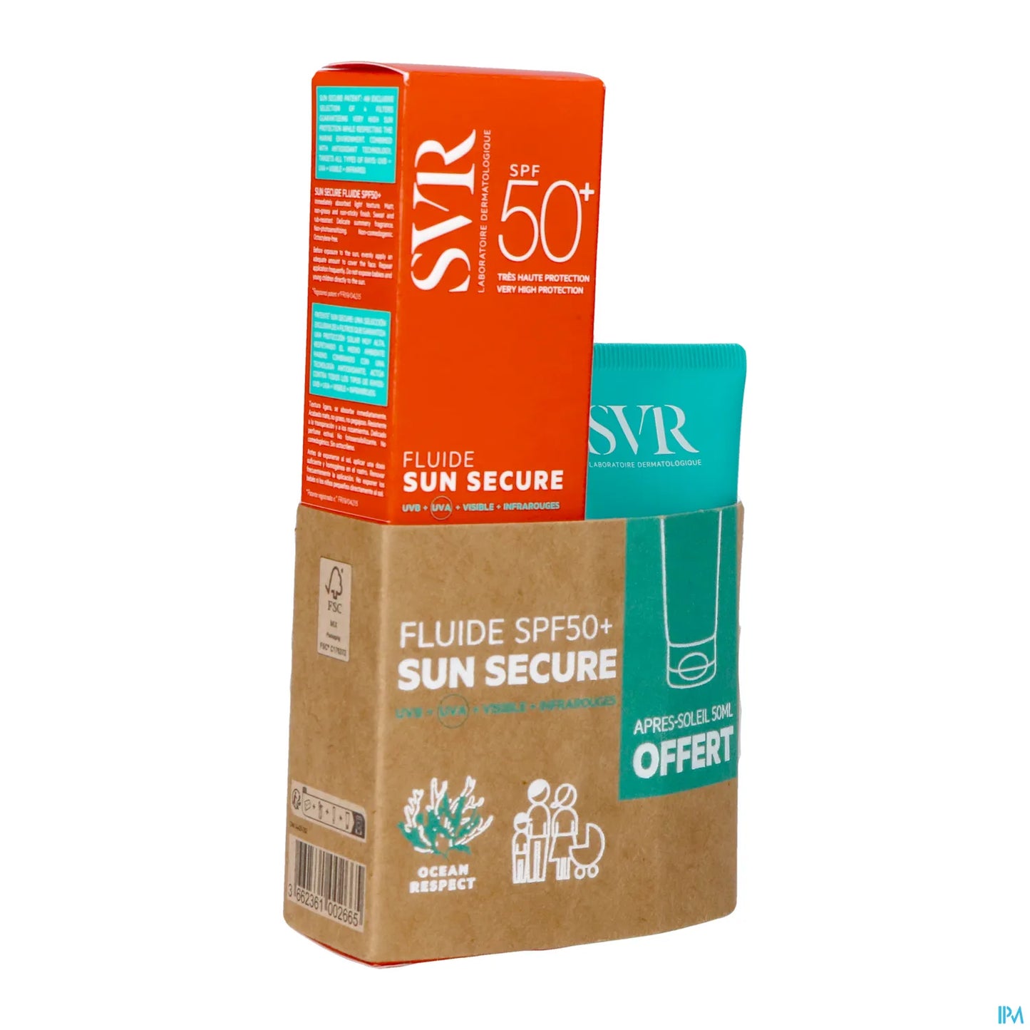 SVR Sun Secure Fluide Solaire SPF50+ 50 mL + Après Soleil 50 mL
