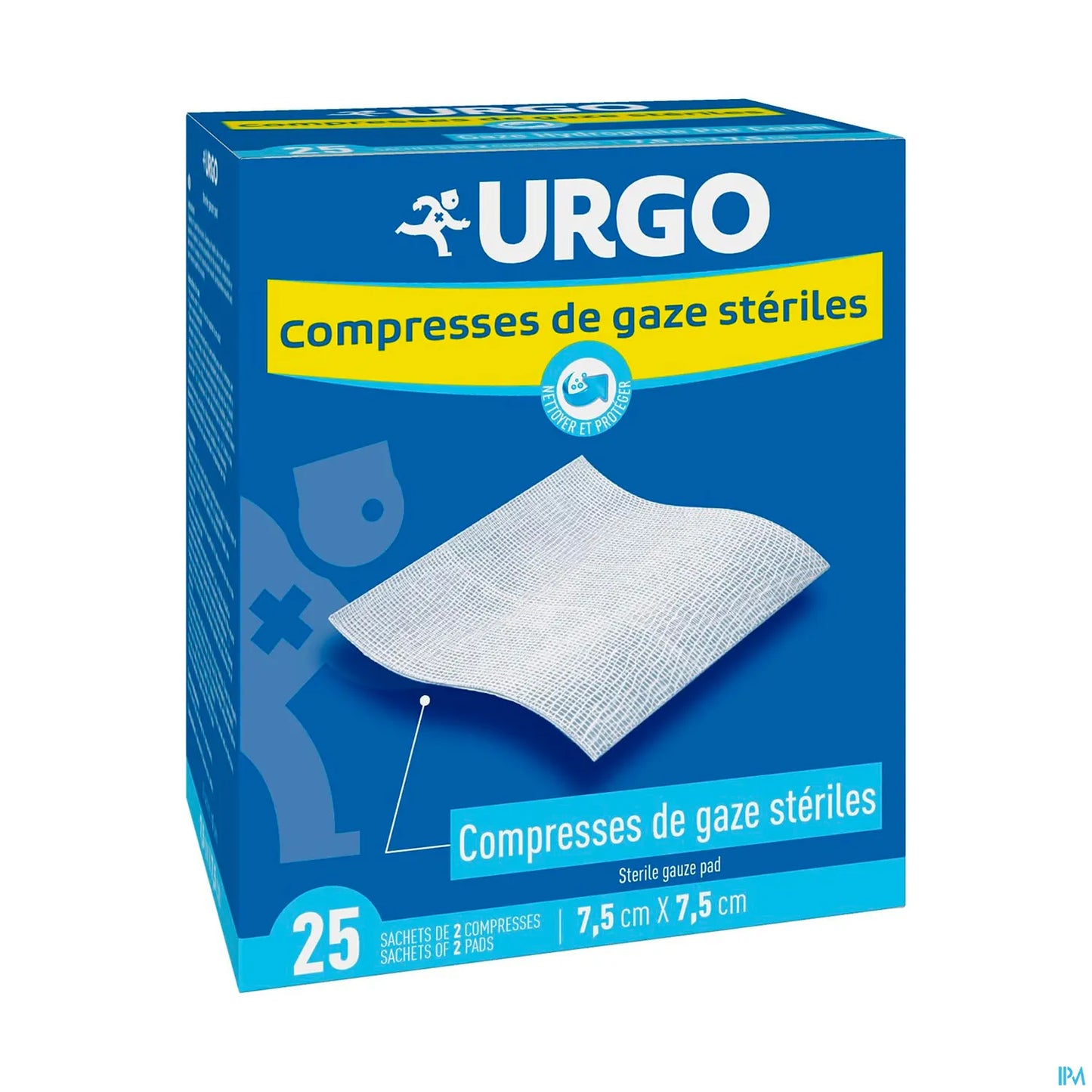 Compresses Stériles 7,5 x 7,5 cm Boîte de 25 Sachets de 2