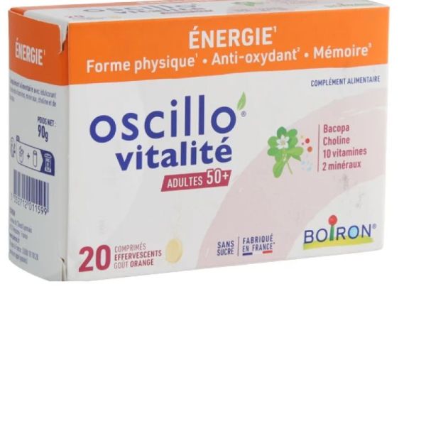 Oscillo Vitalité 50+ 20 Comprimés Effervescents