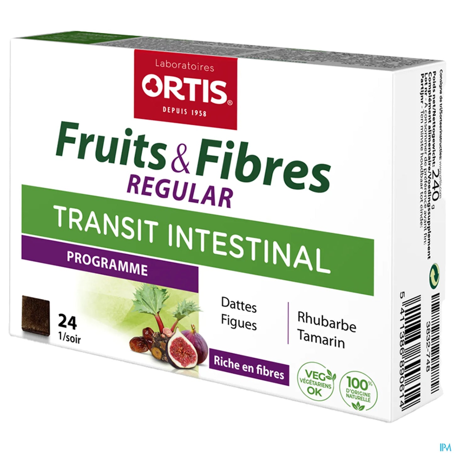 Fruits & Fiber Regular Intestinal Transit - 24 Cubes