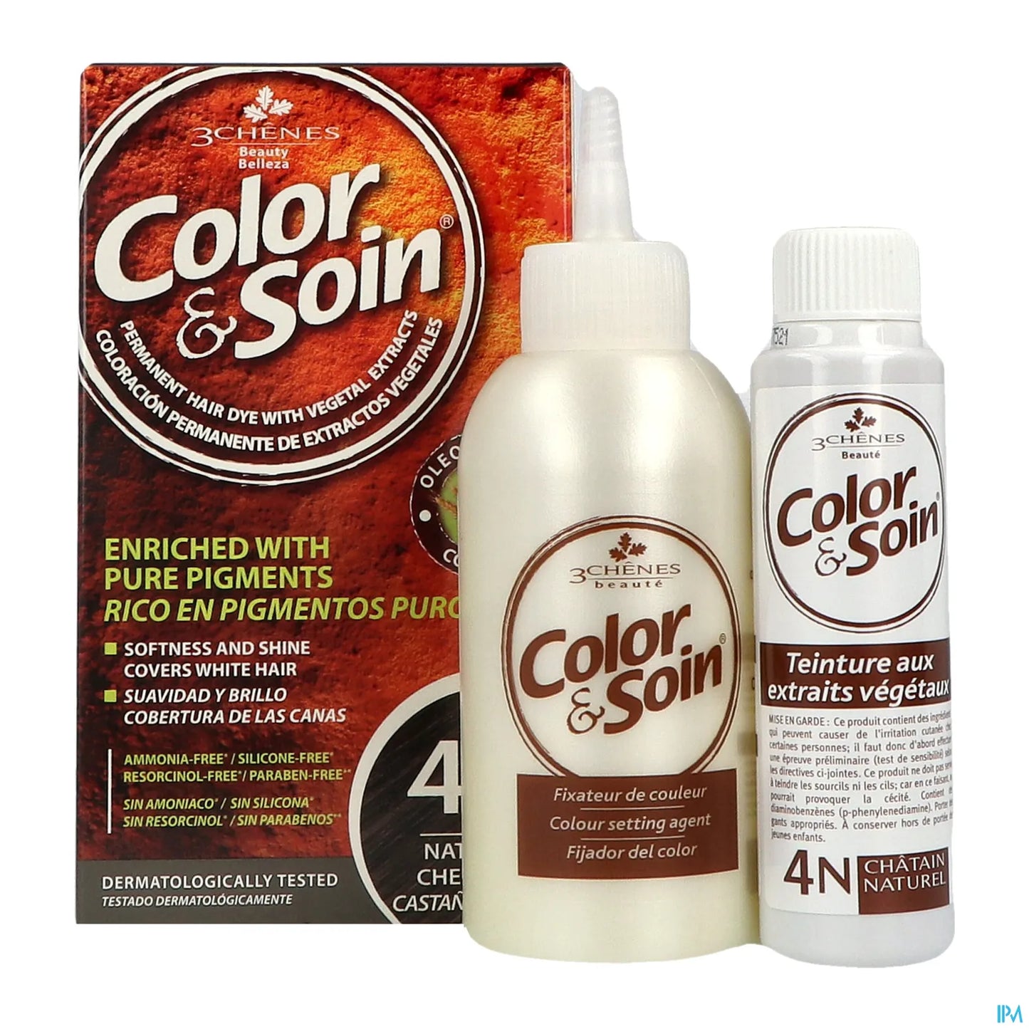 3 Chênes Color & Soin - 4N Chatain Naturel Coloration