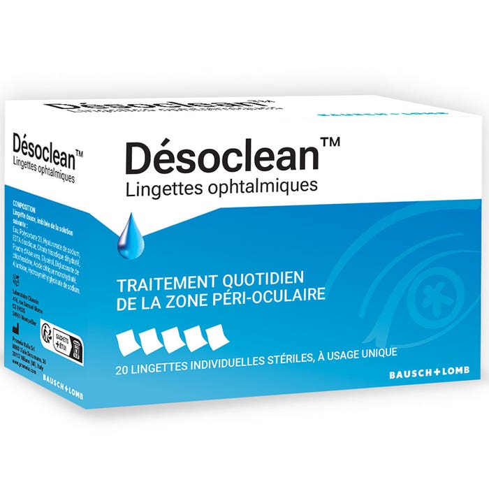 Désoclean Lingettes Ophtalmiques 20 Lingettes Individuelles