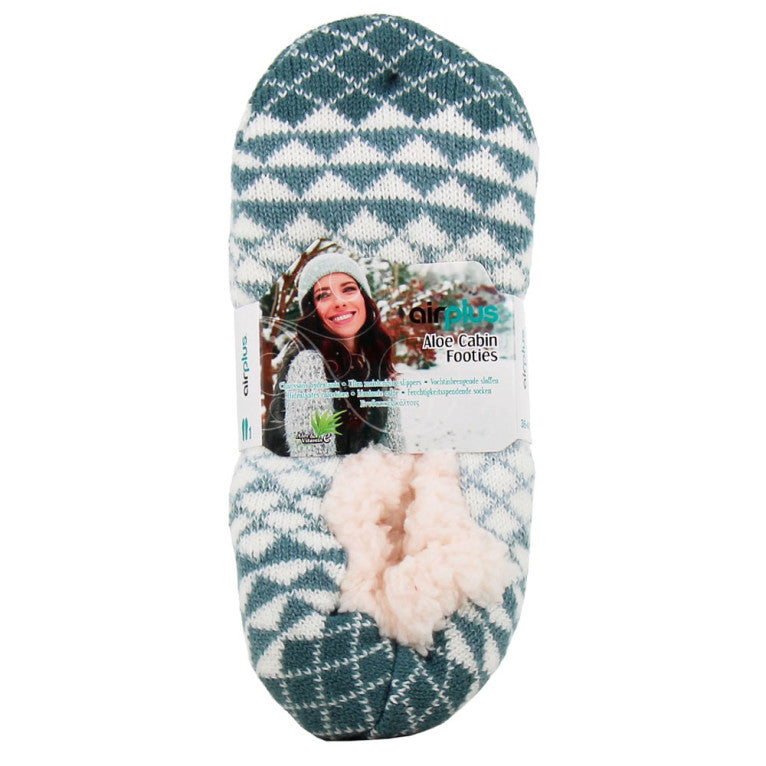 Aloe Cabin Socks Chaussons Hydratants Diamond Bleu Taille 36-41