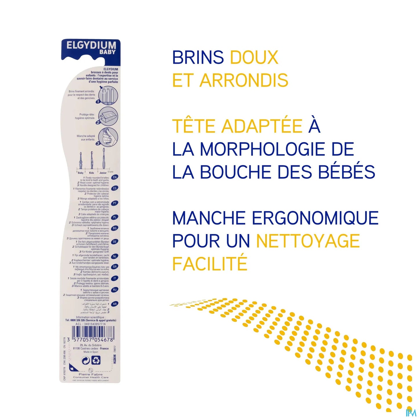 Brosse à Dents Bébé 0 à 2 Ans 1 unité