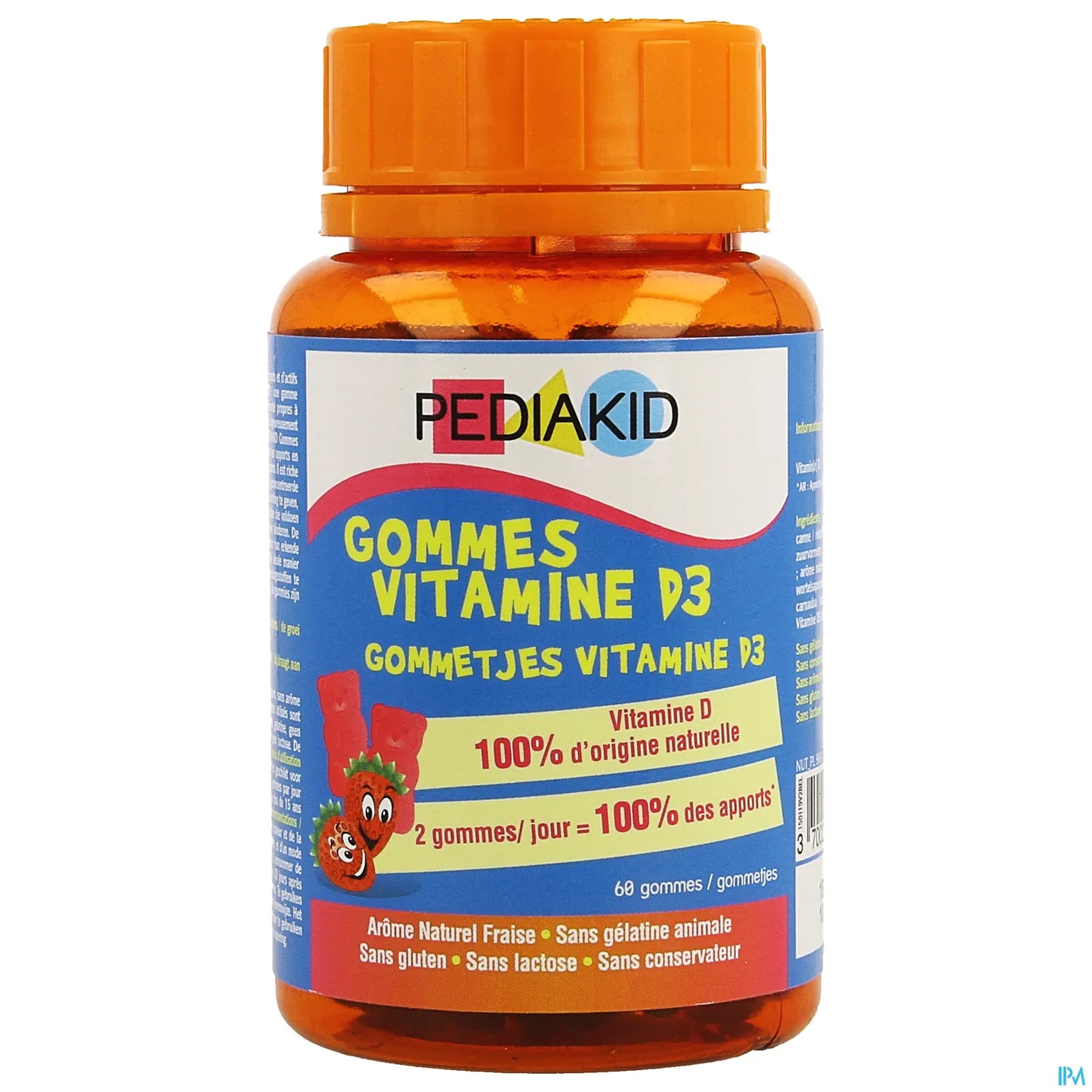 Ineldea Pediakid Gommes Vitamine D3 Fraise 60
