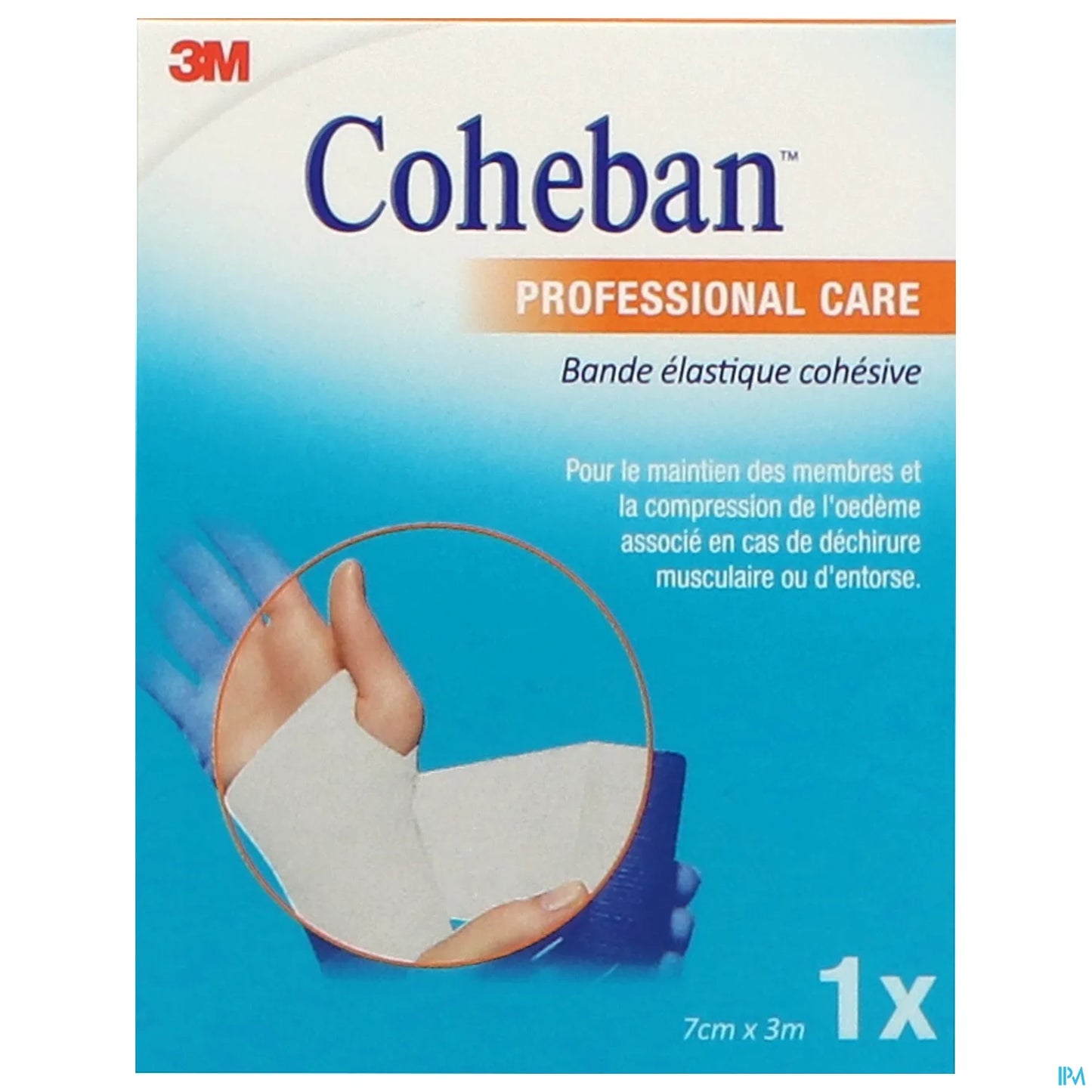 Coheban Bande Cohésive Blanche 3m x 7cm