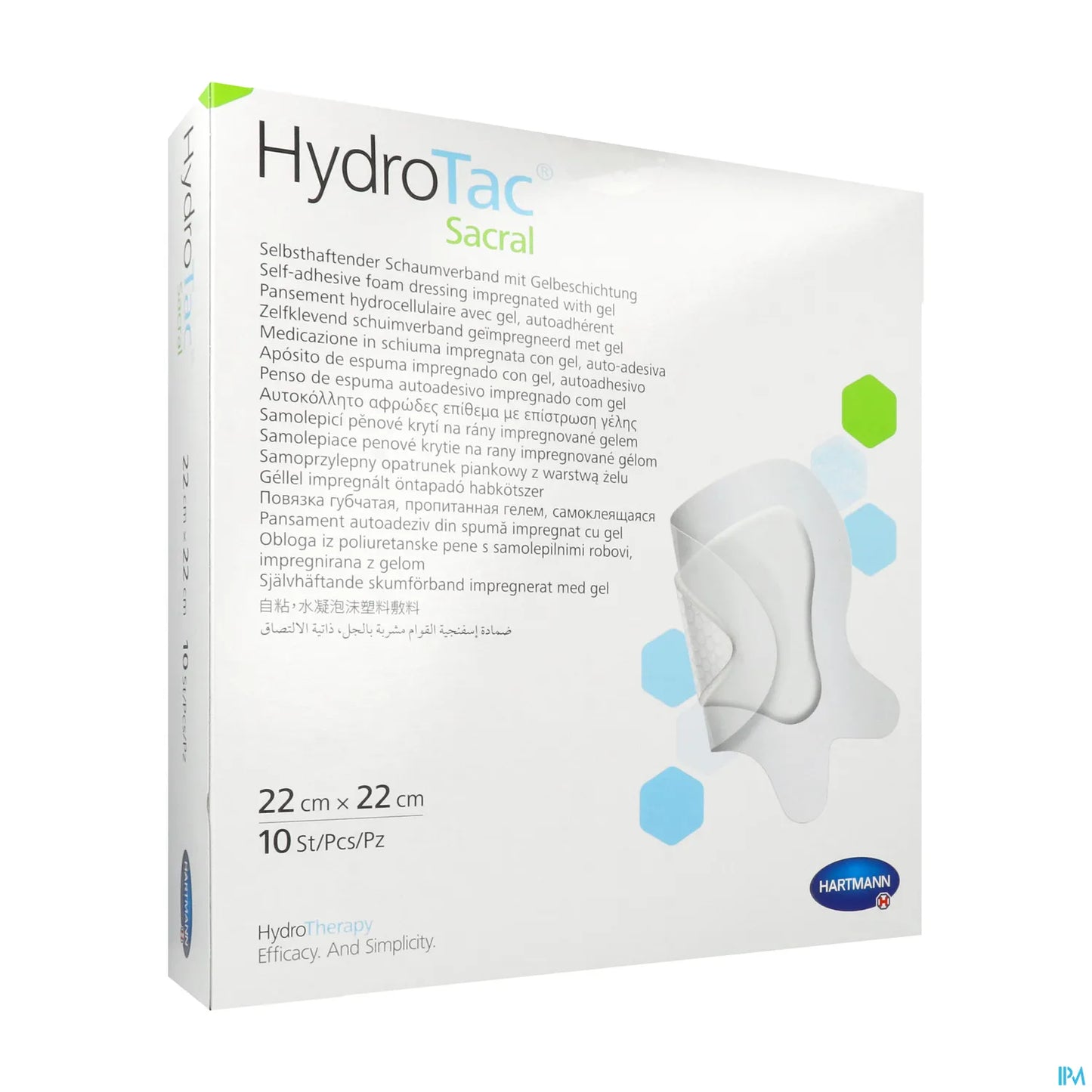 Hydrotac Sacral 22 x 22 cm Boîte de 10