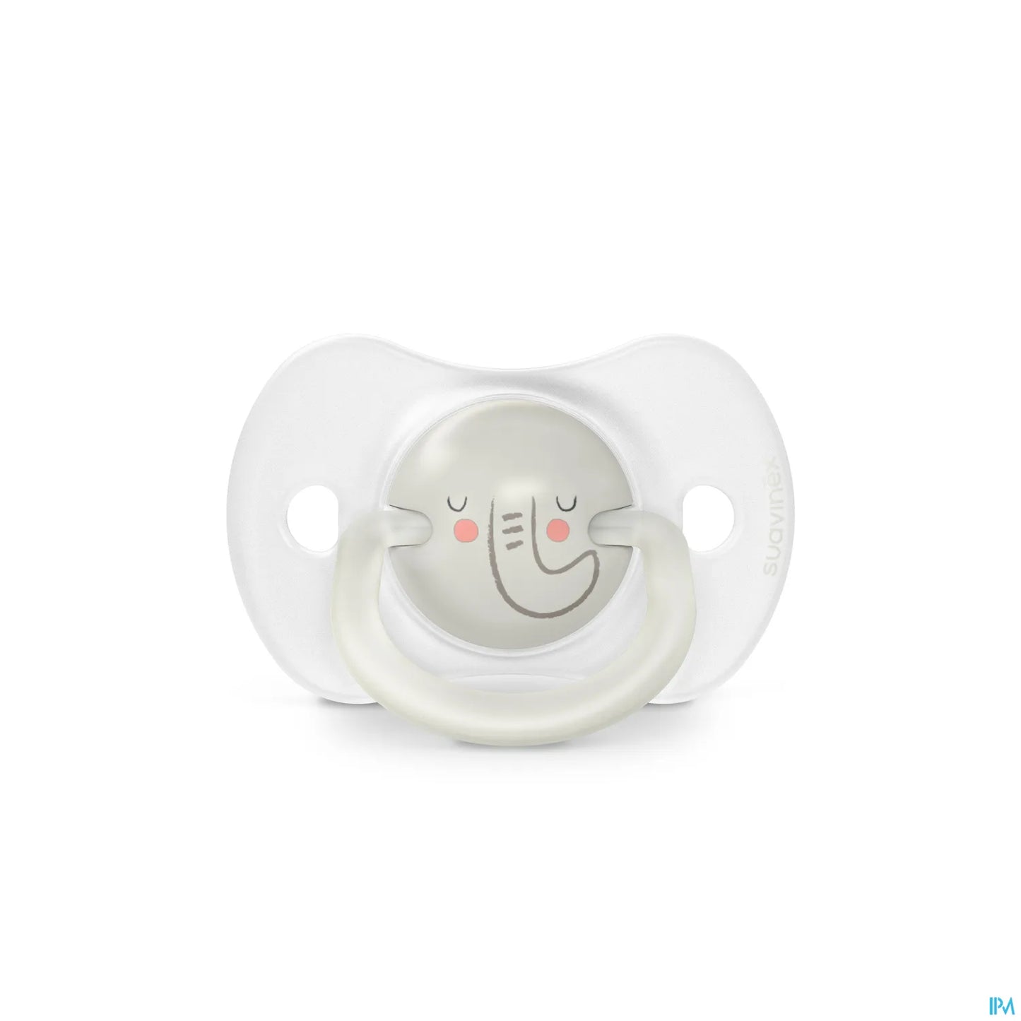 Sucette Symétrique Night&Day 0-6 Mois Éléphant Gris Clair Pack de 2