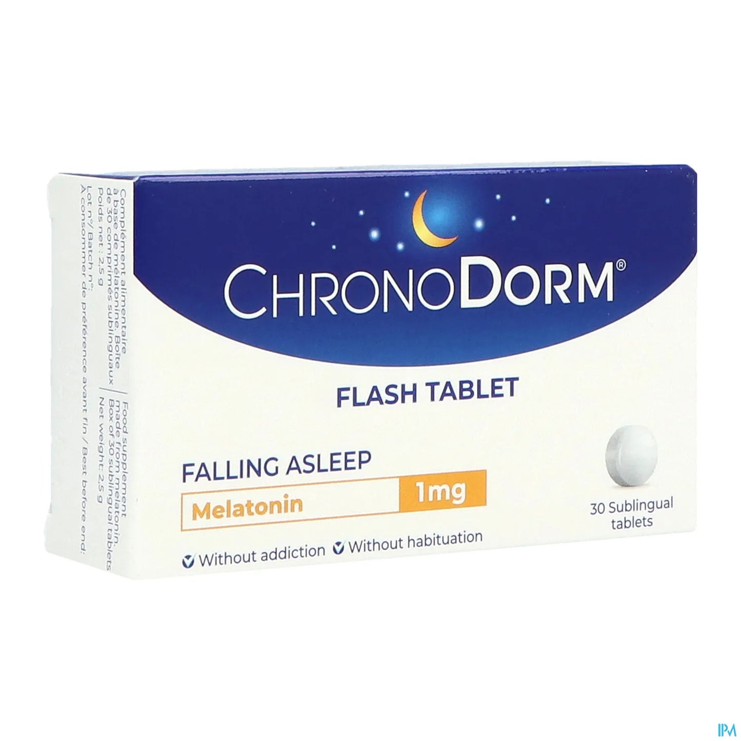 Flash Melatonin 1 mg Sublingual Tablet Box of 30
