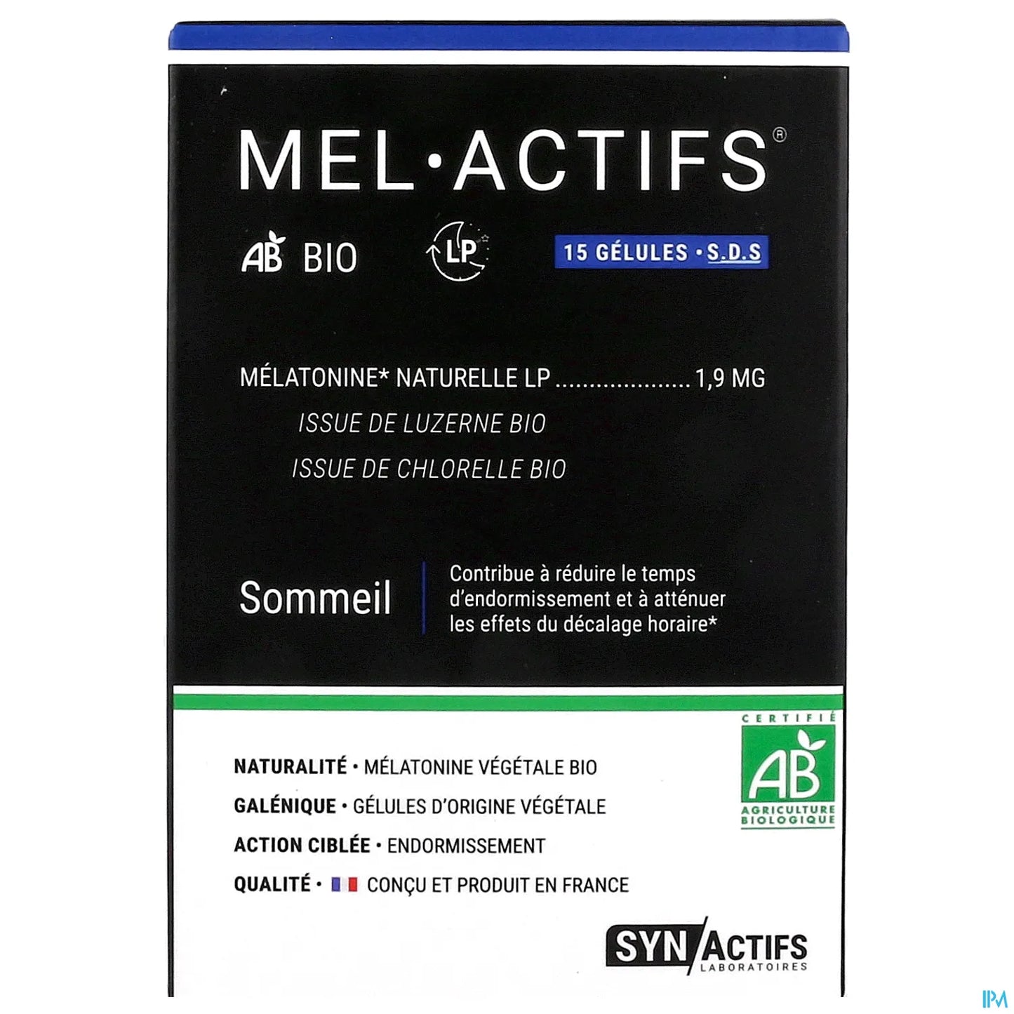 SynActifs Melagreen 15 Capsules Restorative Sleep and Anti Jet-Lag