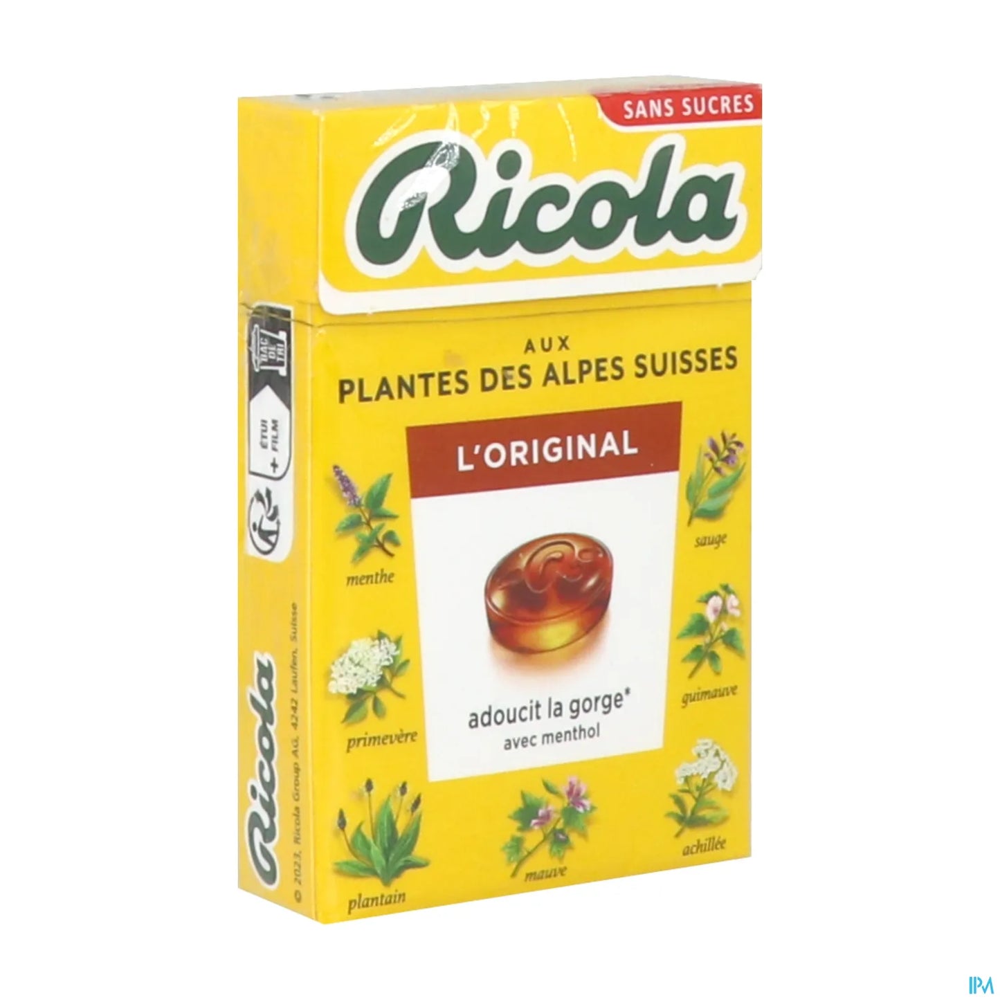 Ricola Original Bonbons aux Plantes Sans Sucre 50 g