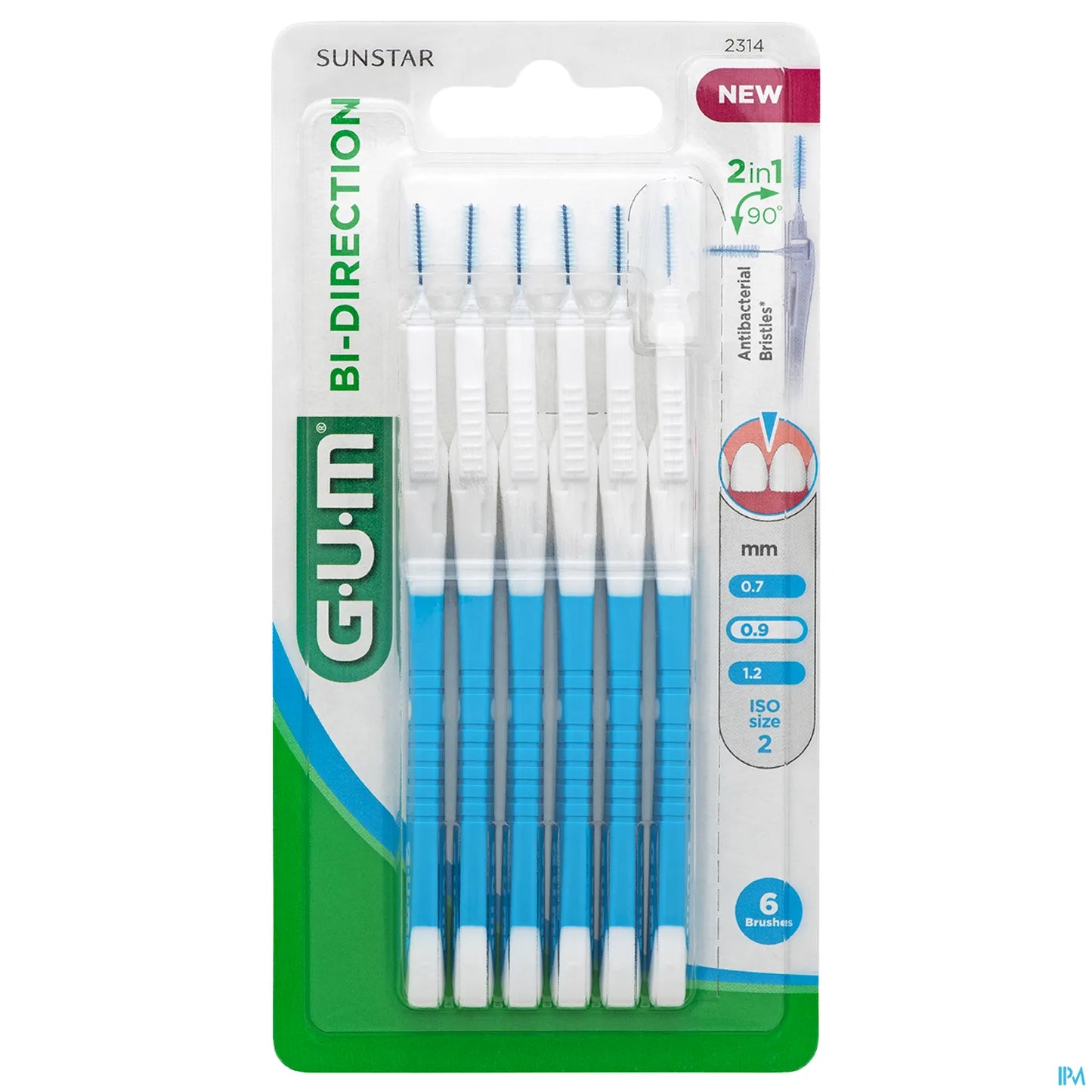 G.U.M Brossettes Interdentaires Proxabrush Bidirection 0.9mm x 6