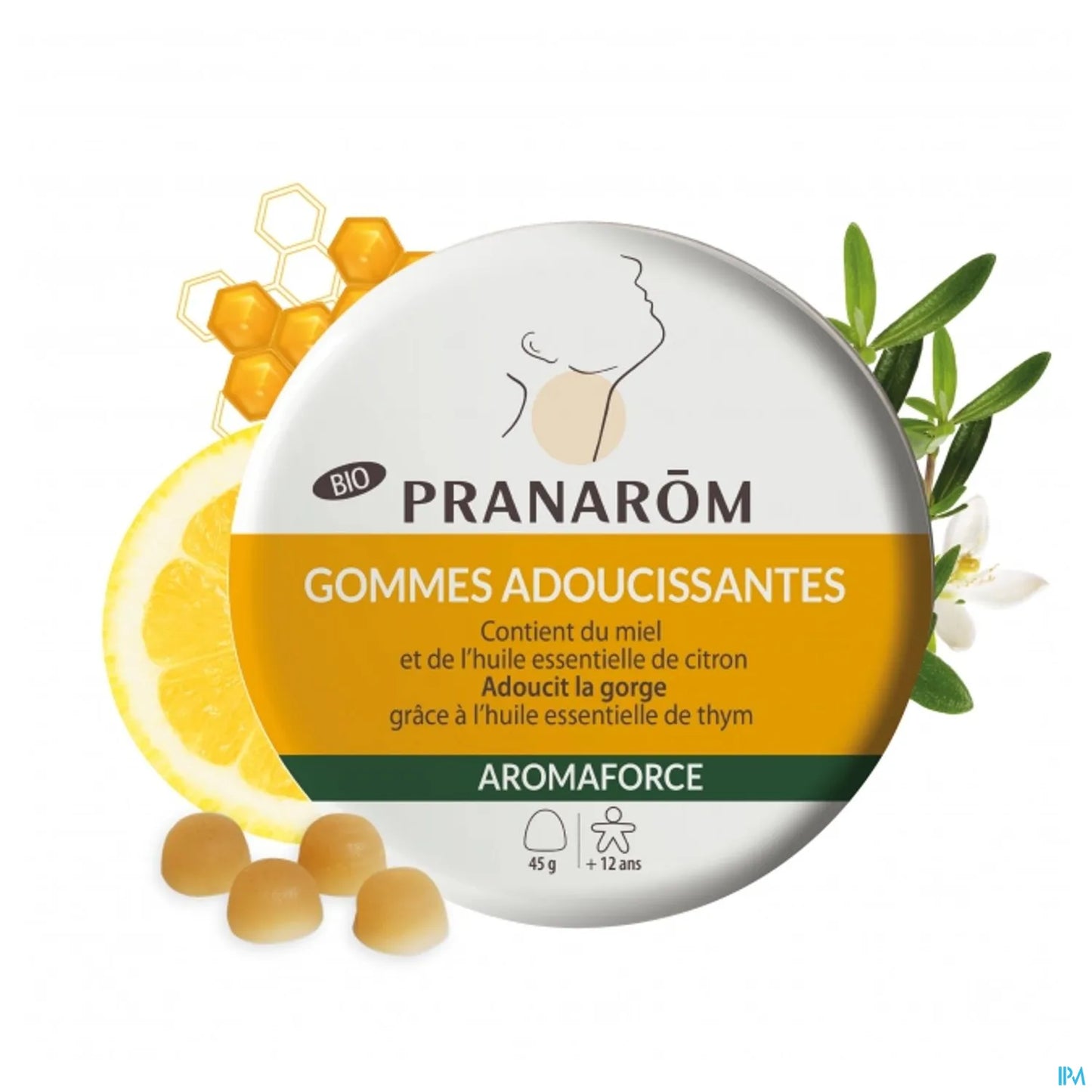 Aromaforce Gommes Adoucissantes Miel Citron Bio 45g