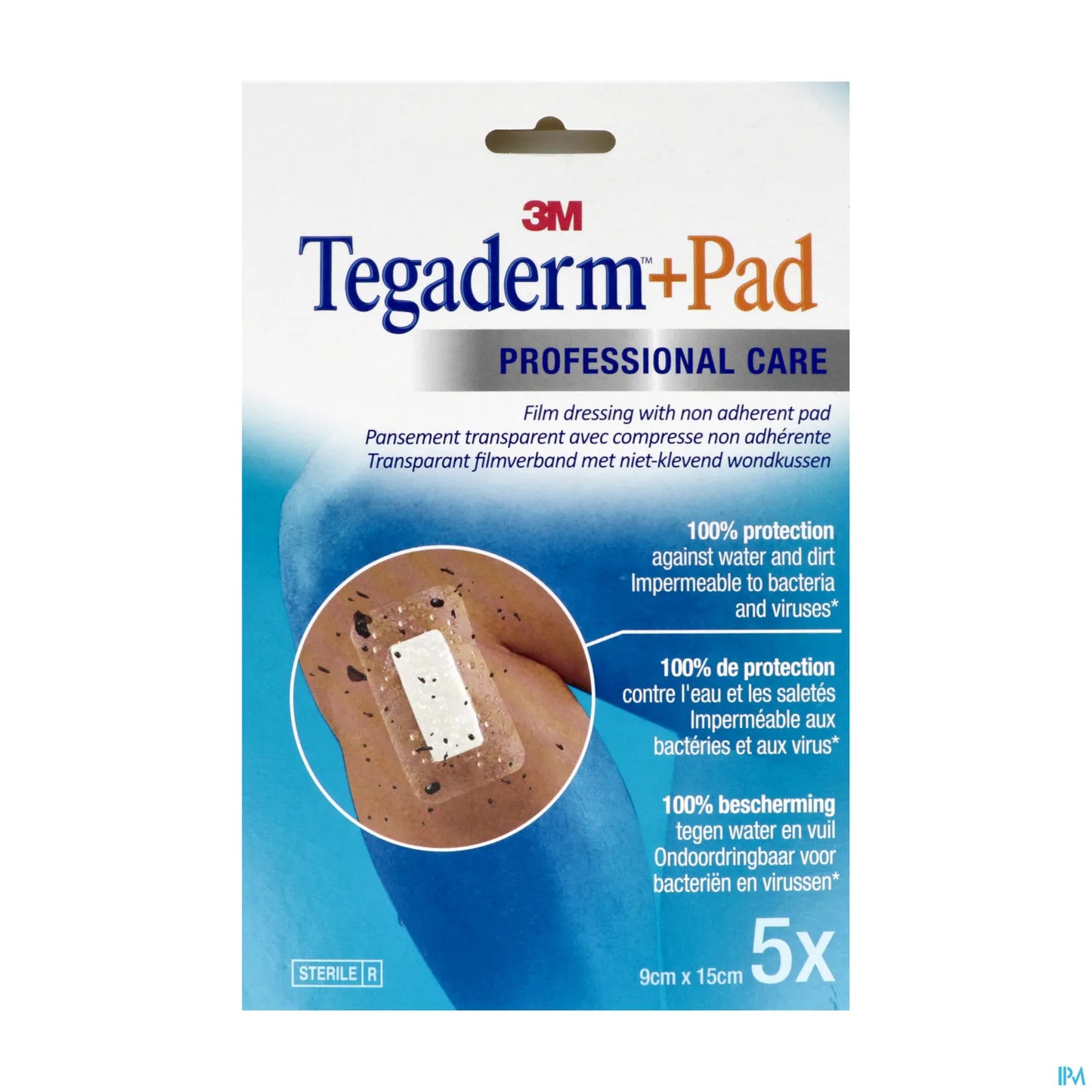 3M Tegaderm+Pad Pansement Sterile Transparent Avec Compresse 9x15cm B/5
