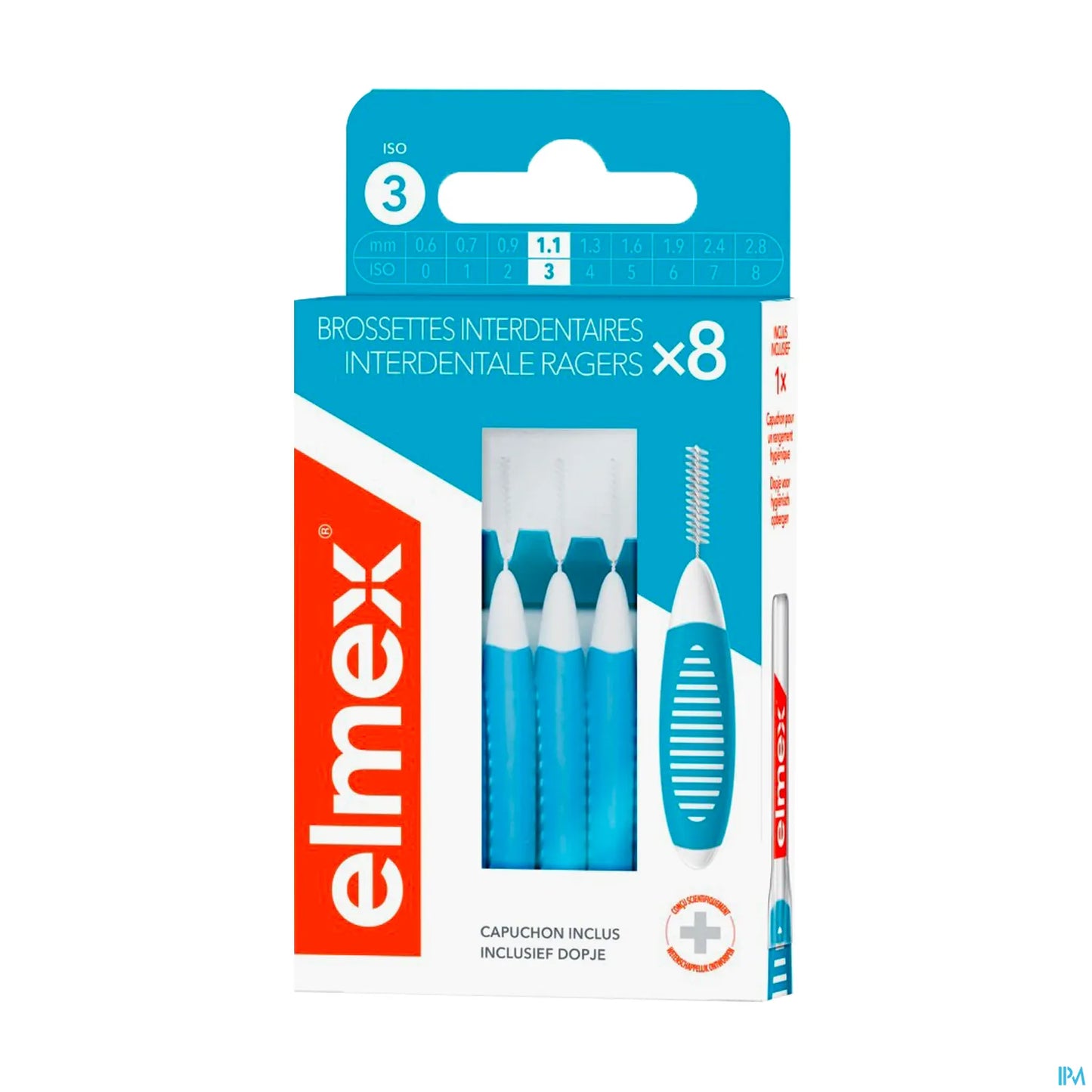 Brossettes Interdentaires 1.1mm Taille 3 Boite de 8