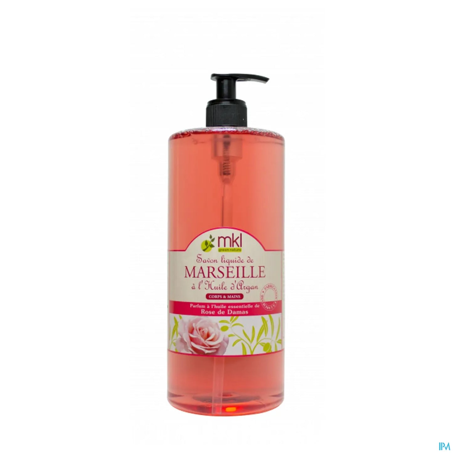 Green Nature Marseille Soap Damask Rose 1L