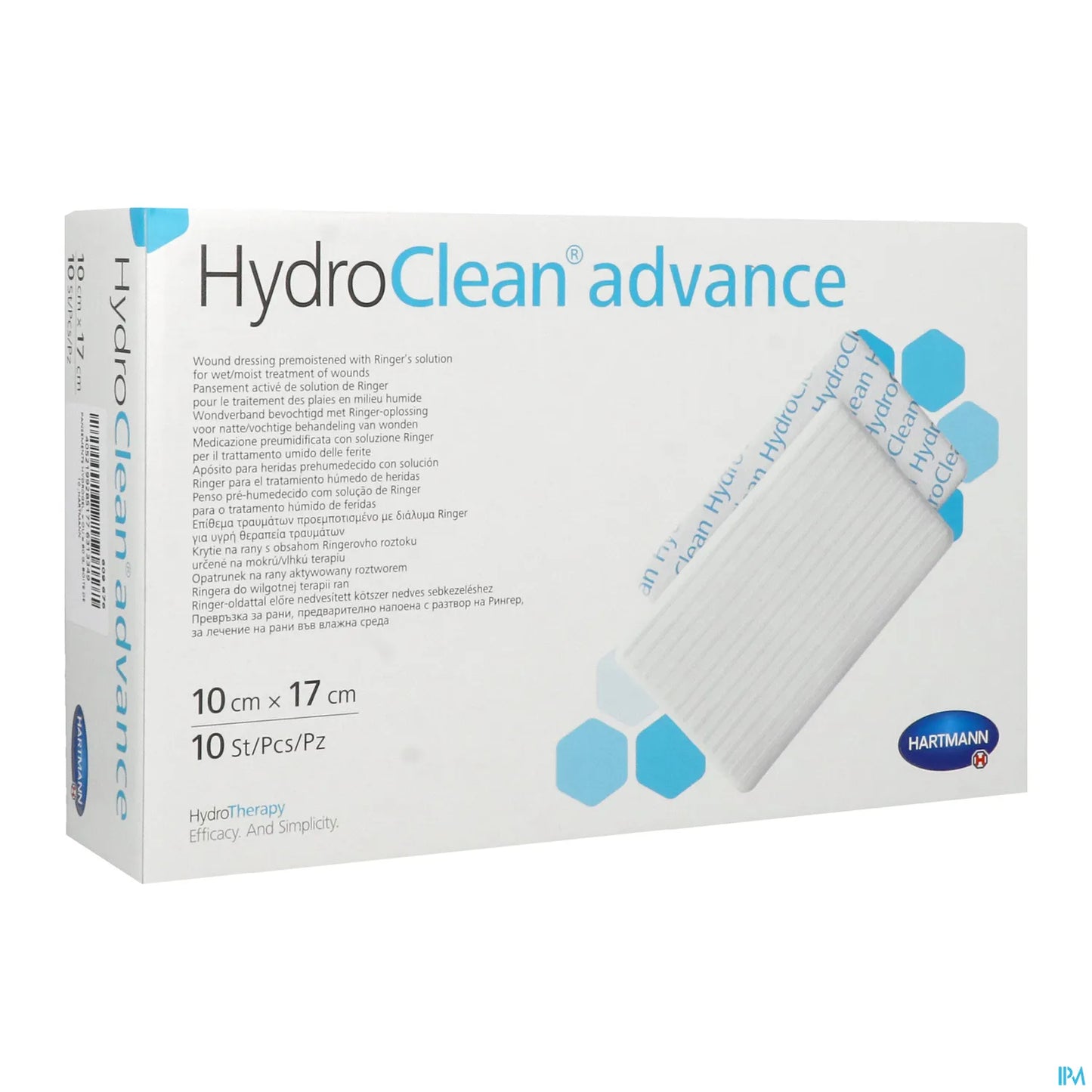 HydroClean Advance Pansement Irrigoabsorbant 10x17 cm Boîte de 10