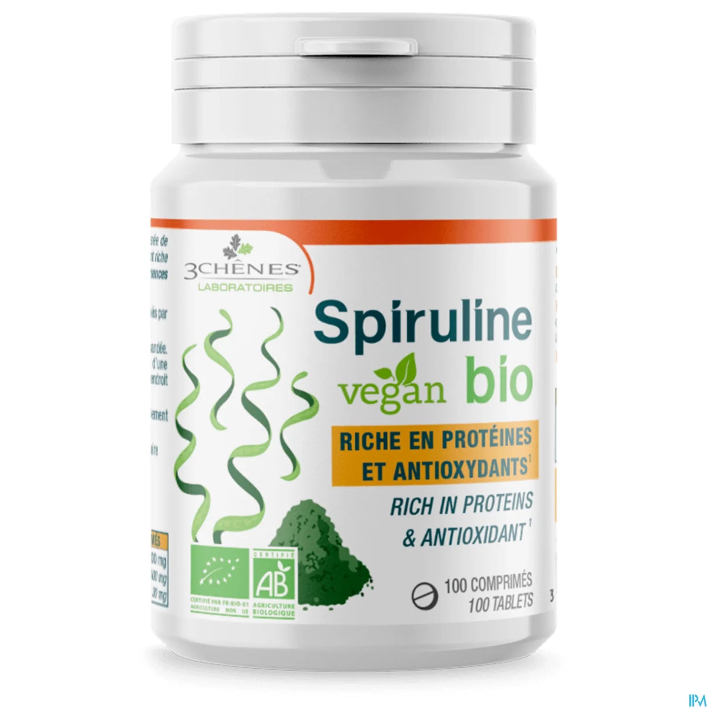 3 Chênes Spiruline Vegan Bio Pilulier