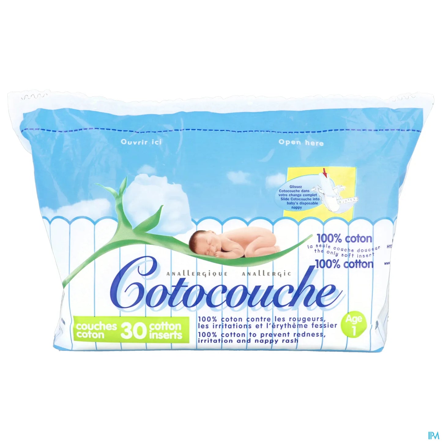 Cotocouche Couches Coton 1er Âge x30