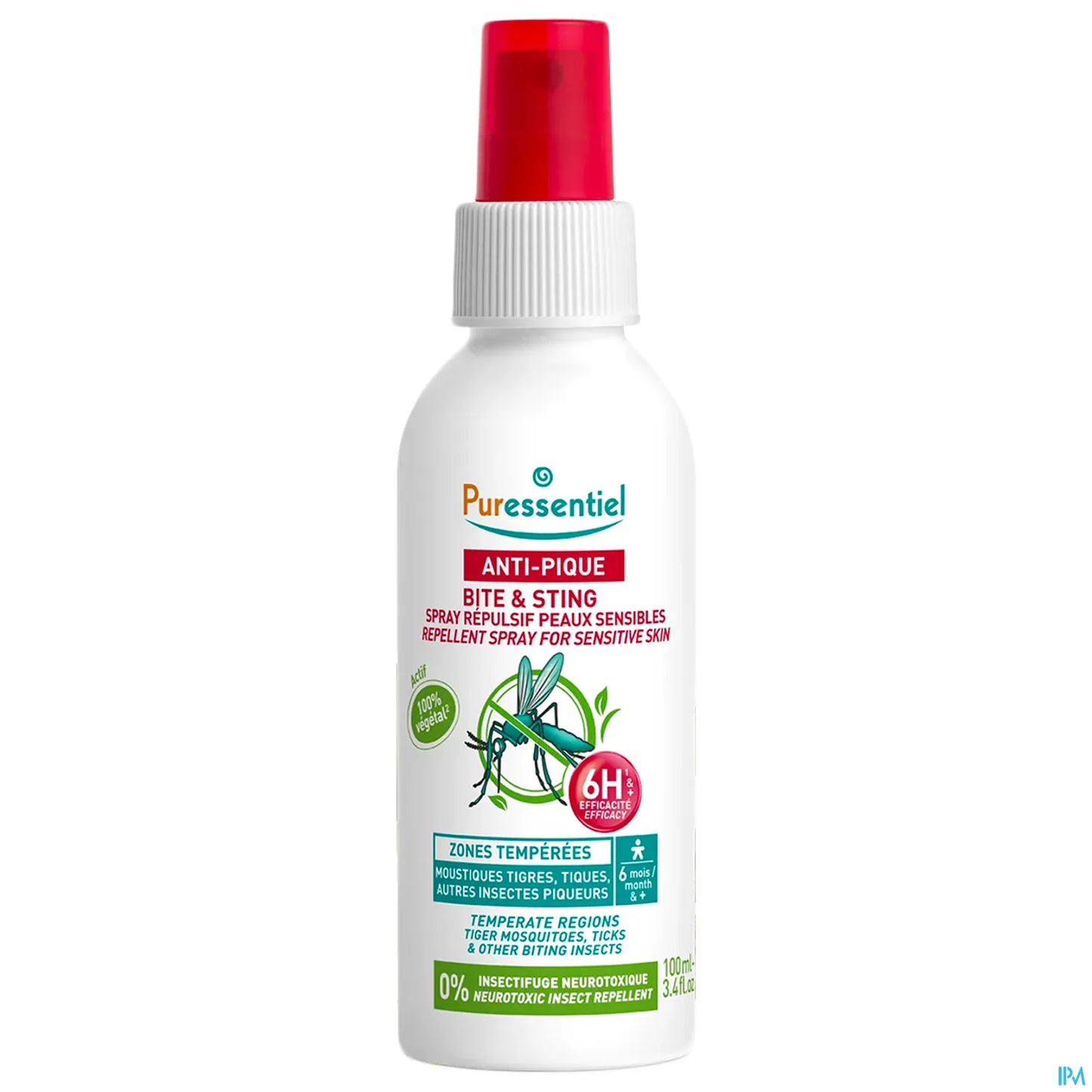 Anti-Pique Spray Répulsif Anti-Tiques 100Ml
