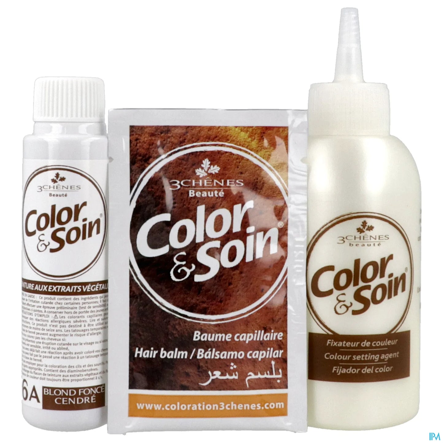 3 Chênes Color & Soin Coloration Permanent Blond Foncé Cendré 6A