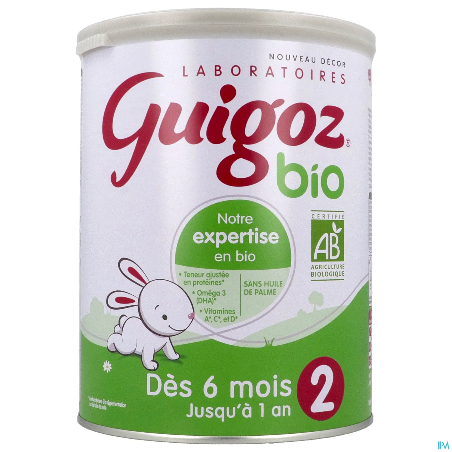 Nestlé Guigoz Bio 2 Lait Poudre 2ème Âge Boîte 800g