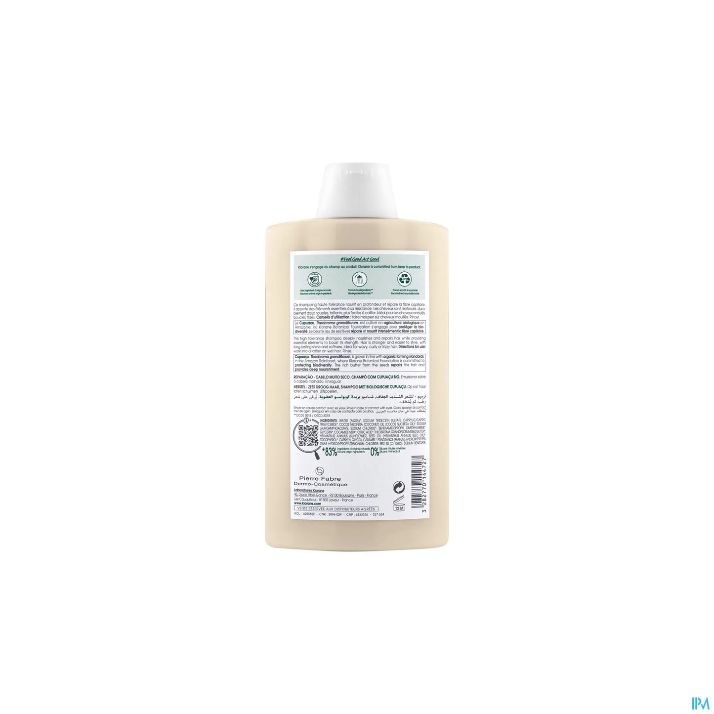 Shampoing Réparateur Au Cupuaçu Bio 400ml
